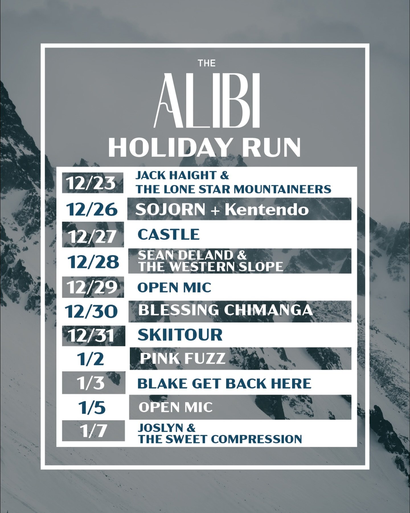Our Holiday Run is here! 

We have some incredible shows coming up the next few weeks and we can&rsquo;t wait to see you all getting down on the dance floor and having fun this holiday season! 

Head to the link in our bio to grab your tickets NOW!