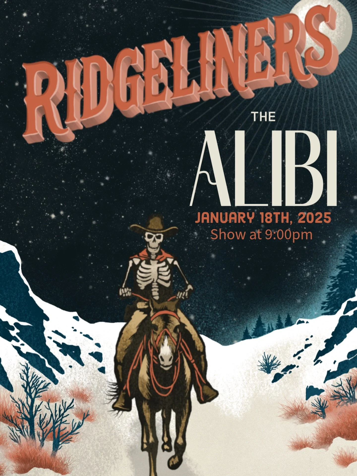 SUNDAY Jan. 18 

Doors | 8 PM Show | 9 PM

The Ridgeliners promise a night of boot stompin, pulled heart strings and blended genres. The Denver &amp; Salt Lake based duo is inspired by The Steeldrivers, Sturgil Simpson, Chris Stapleton, Billy Strings