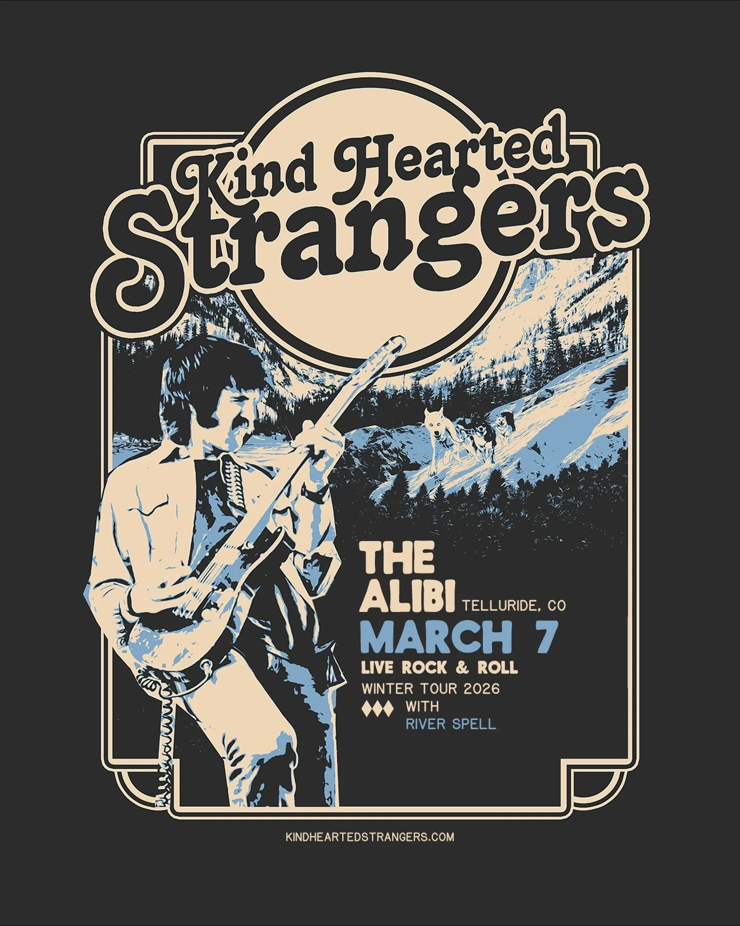 TOMORROW NIGHT!

@kindheartedstrangers and @riverspellmusic 

Rock&rsquo;n&rsquo;Roll at the Alibi!

Kind Hearted Strangers is an evolving cast of musicians led by singer/songwriter Marc Townes. Tracing its origins to the foothills of Colorado, 2025 