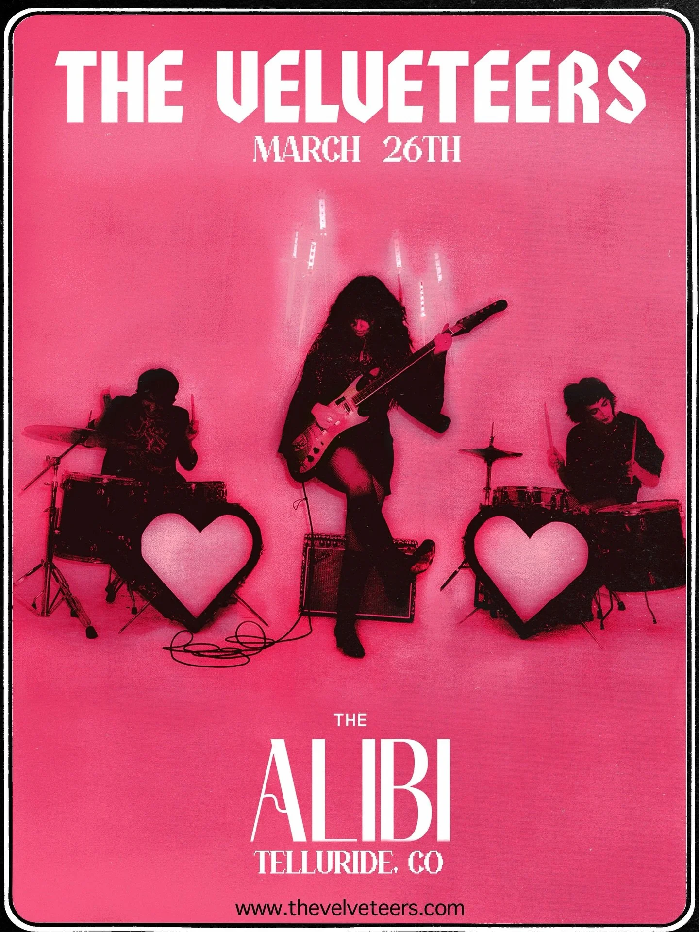TONIGHT! 

Doors 8 PM | Show 9 PM 
 
The Velveteers bring visceral and explosive energy to the stage. Their raw and forceful sound brings a profound power every live performance. The riffs, the rhythm, and the razor sharp edge of frontwoman Demi Demi