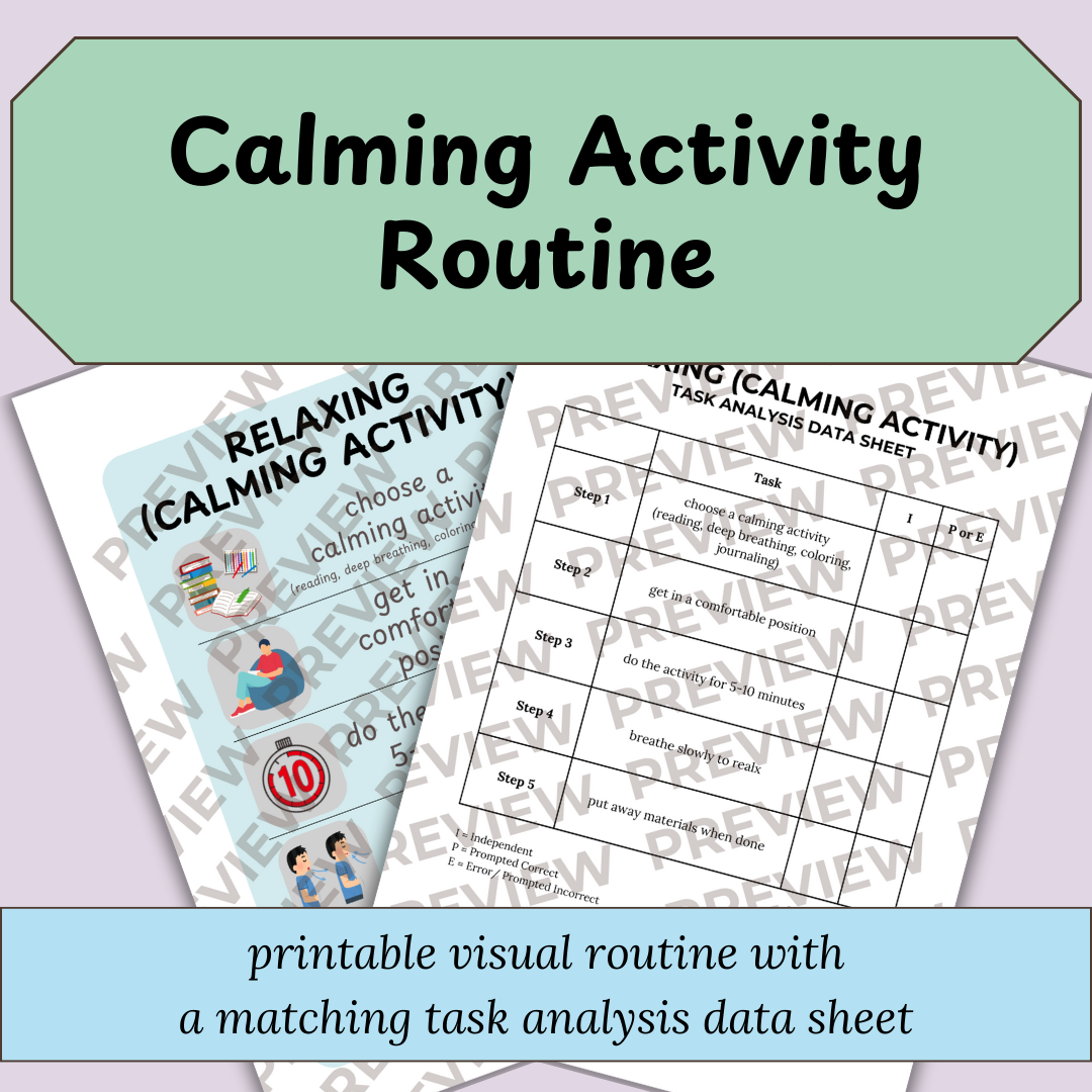 Relaxing Activity Visual Routine