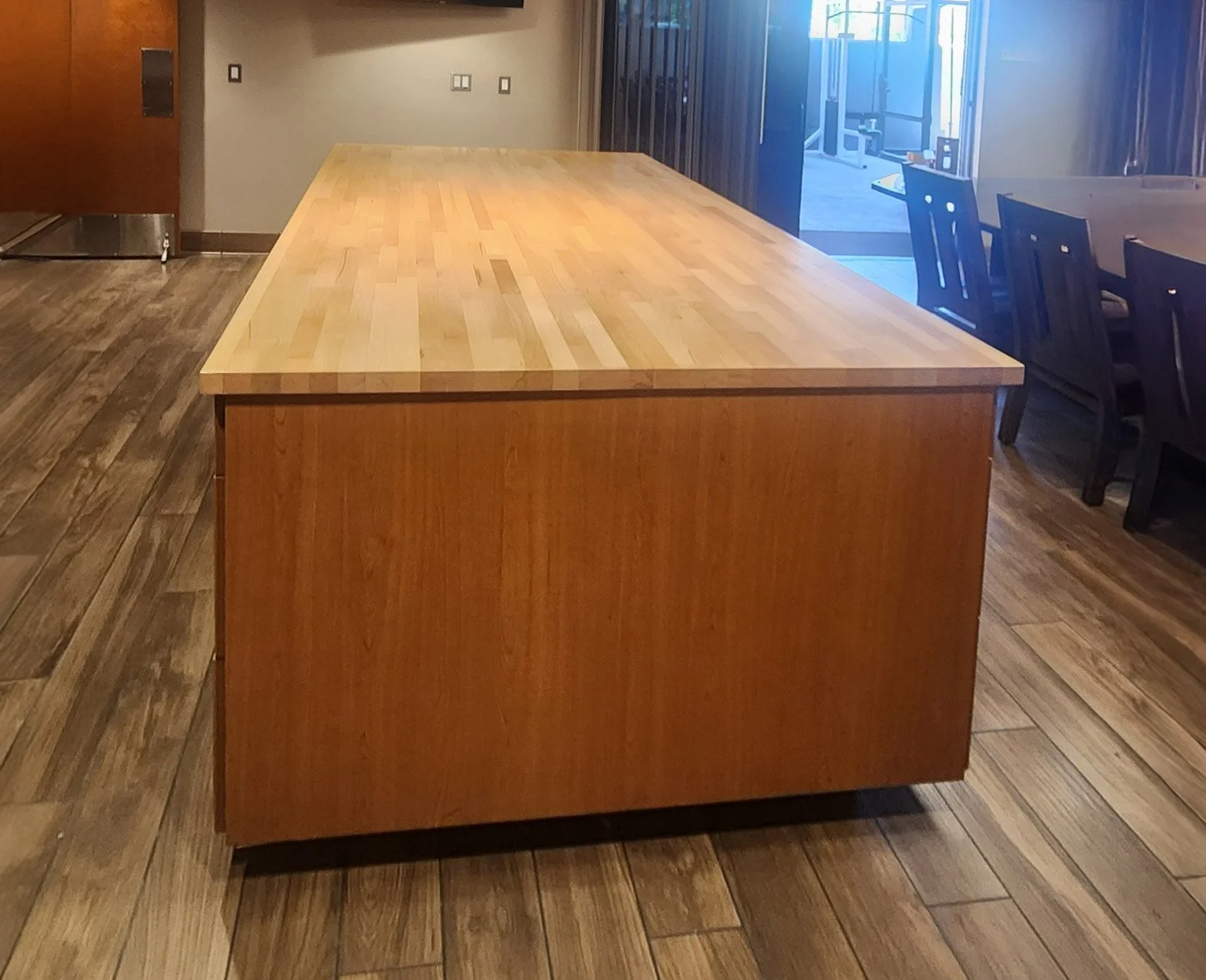 Custom butcher block kitchen island, Temecula