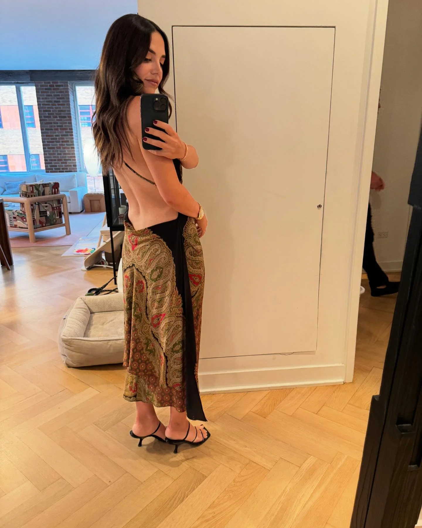 September snaps + this @morphew_world dress I wore for my birthday. This dress is made from vintage deadstock fabric and can be worn five different ways. I was already feeling great about it but when I learned I could also wear it backwards as a cowl