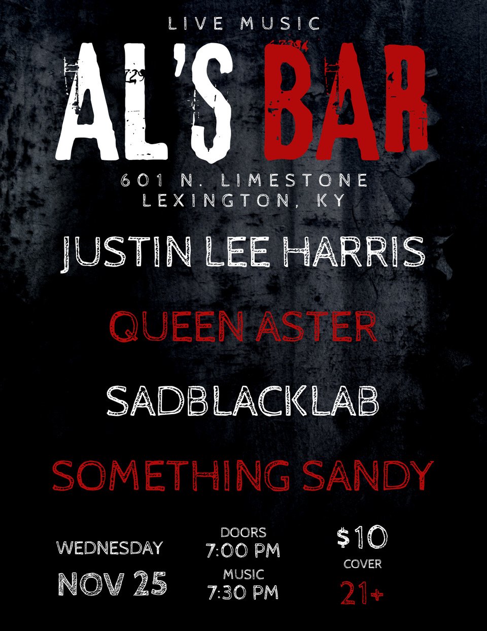 Justin Lee Harris / Queen Aster / SadBlackLab / Something Sandy