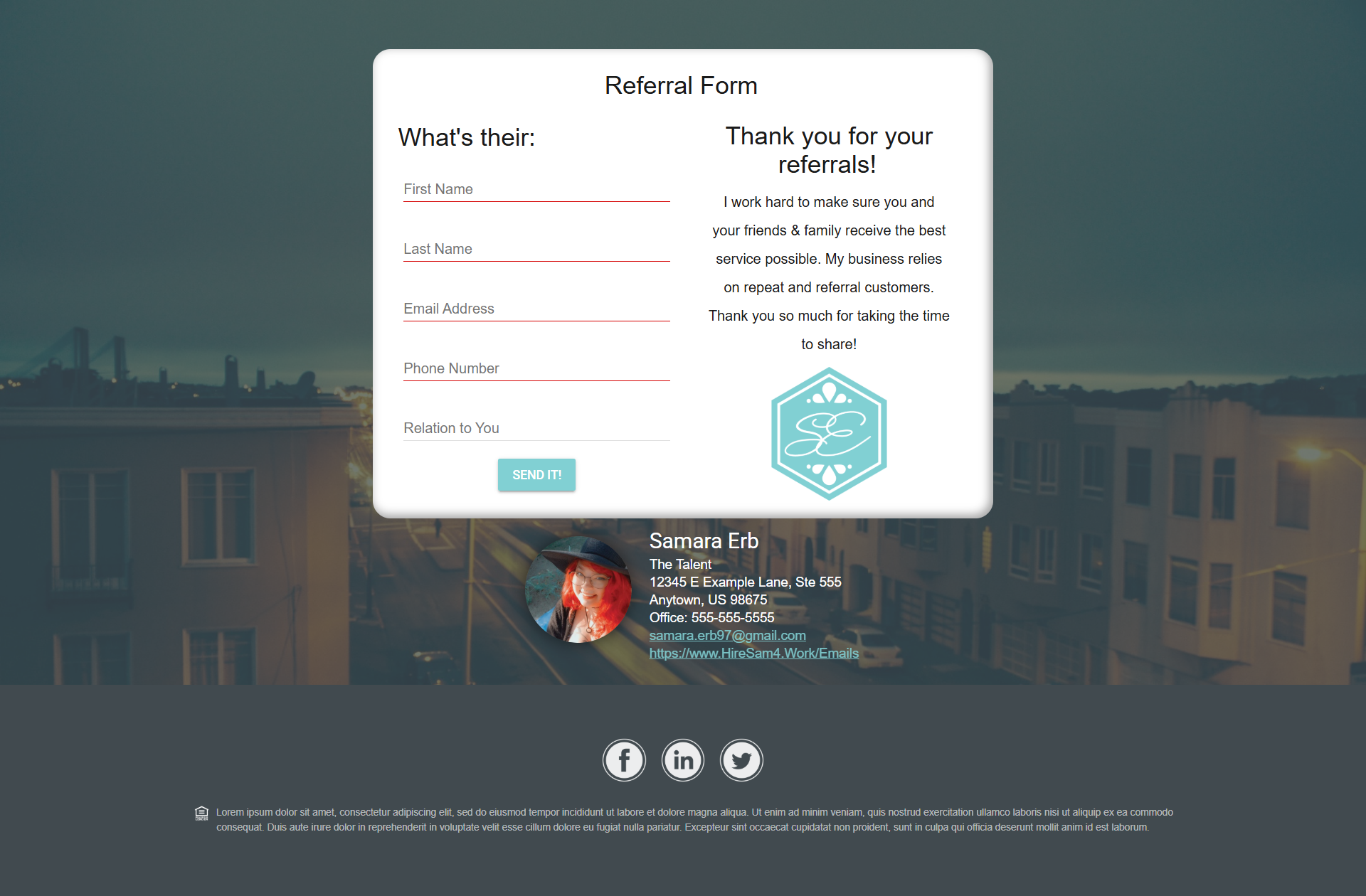 Desktop Landing Page