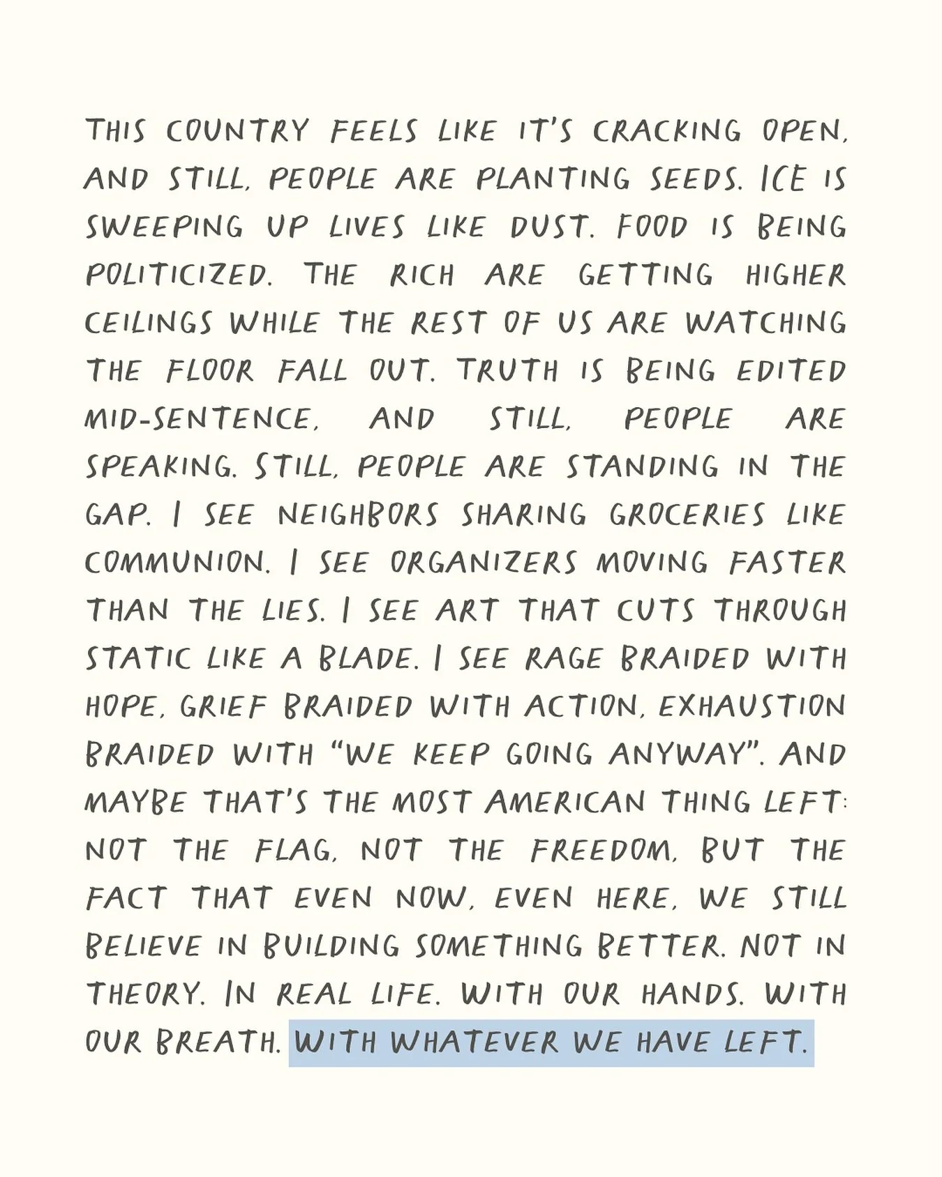 While the ceiling rises for the few, we keep laying brick or the many.