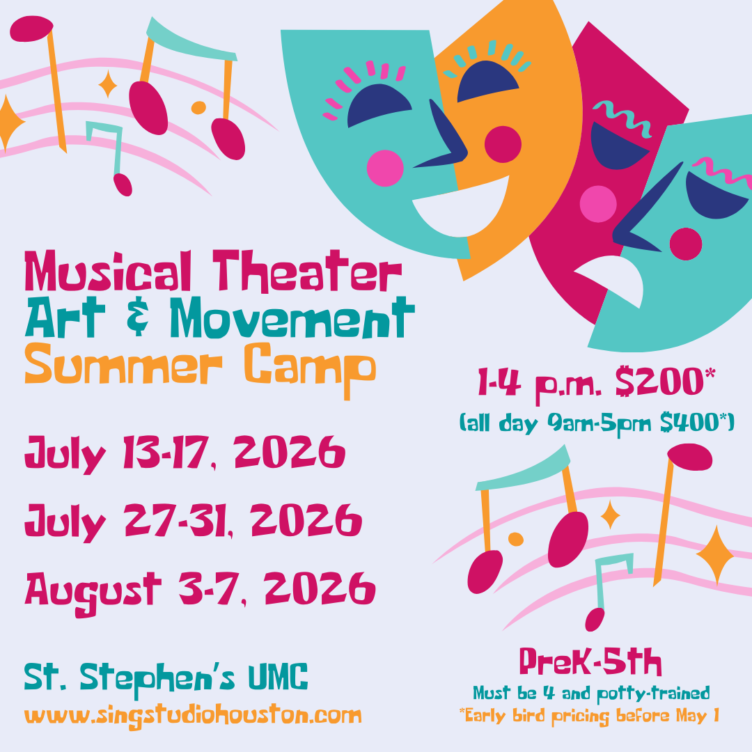 August 3-7 - 9 a.m. to 5 p.m. ALL DAY - Musical Theater, Art & Movement Summer Camp (PREK-5TH)
