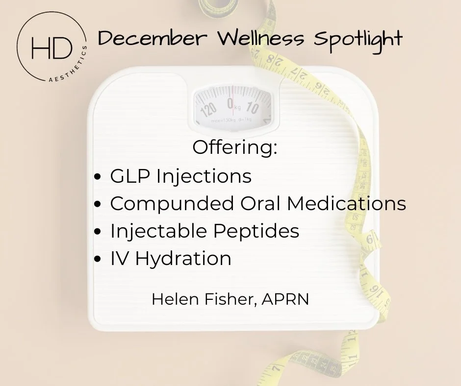 ✨ December Wellness Spotlight ✨
This month, we&rsquo;re helping you feel lighter, brighter, and fully refreshed before the new year even hits. ❄️💙

1️⃣ GLP Injectables &mdash; several customized options to support your weight goals
2️⃣ Compounded Or