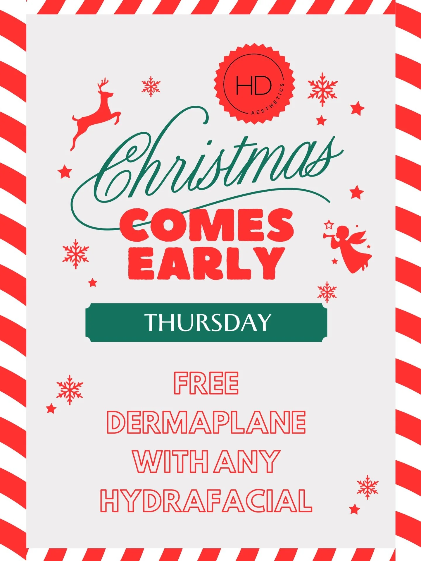 **🎁 Christmas comes early at HD Aesthetics! ✨
Get ready to unwrap exclusive holiday deals on your favorite treatments &amp; products.

🎄 Each day Dec 8&ndash;12 &amp; Dec 15&ndash;19, we&rsquo;ll be revealing a new special you won&rsquo;t want to m