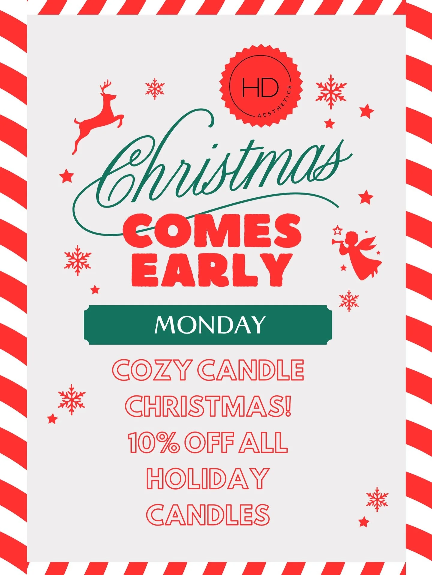 **🎁 Christmas comes early at HD Aesthetics! ✨
Get ready to unwrap exclusive holiday deals on your favorite treatments &amp; products.

🎄 Each day Dec 8&ndash;12 &amp; Dec 15&ndash;19, we&rsquo;ll be revealing a new special you won&rsquo;t want to m