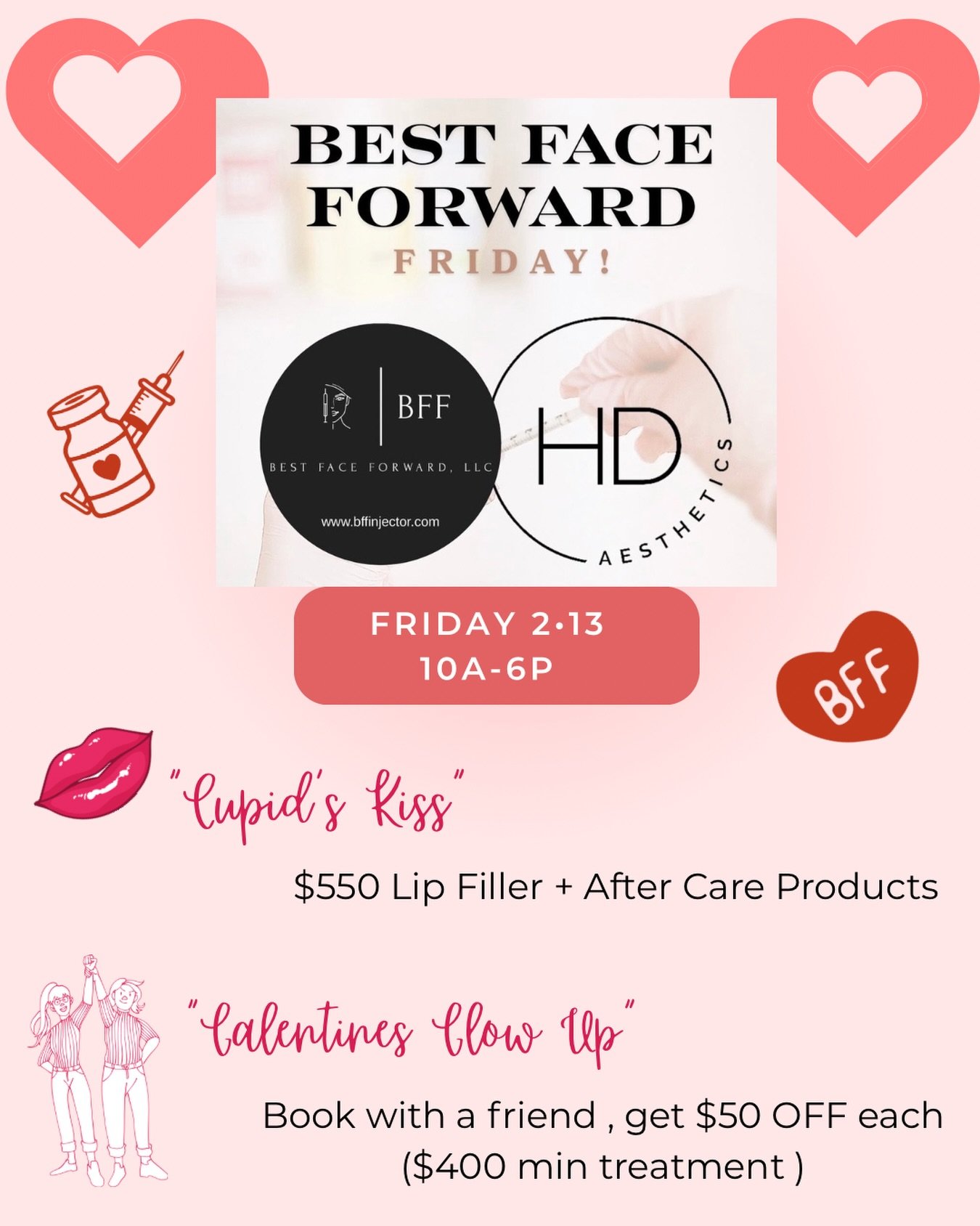 💕 Love is in the air&hellip; and so are fresh, confidence-boosting results 💉✨

Join us for our next Injectable Day with Nurse Kelly just in time for Valentine&rsquo;s Day! Whether you&rsquo;re treating yourself or getting event-ready, it&rsquo;s th