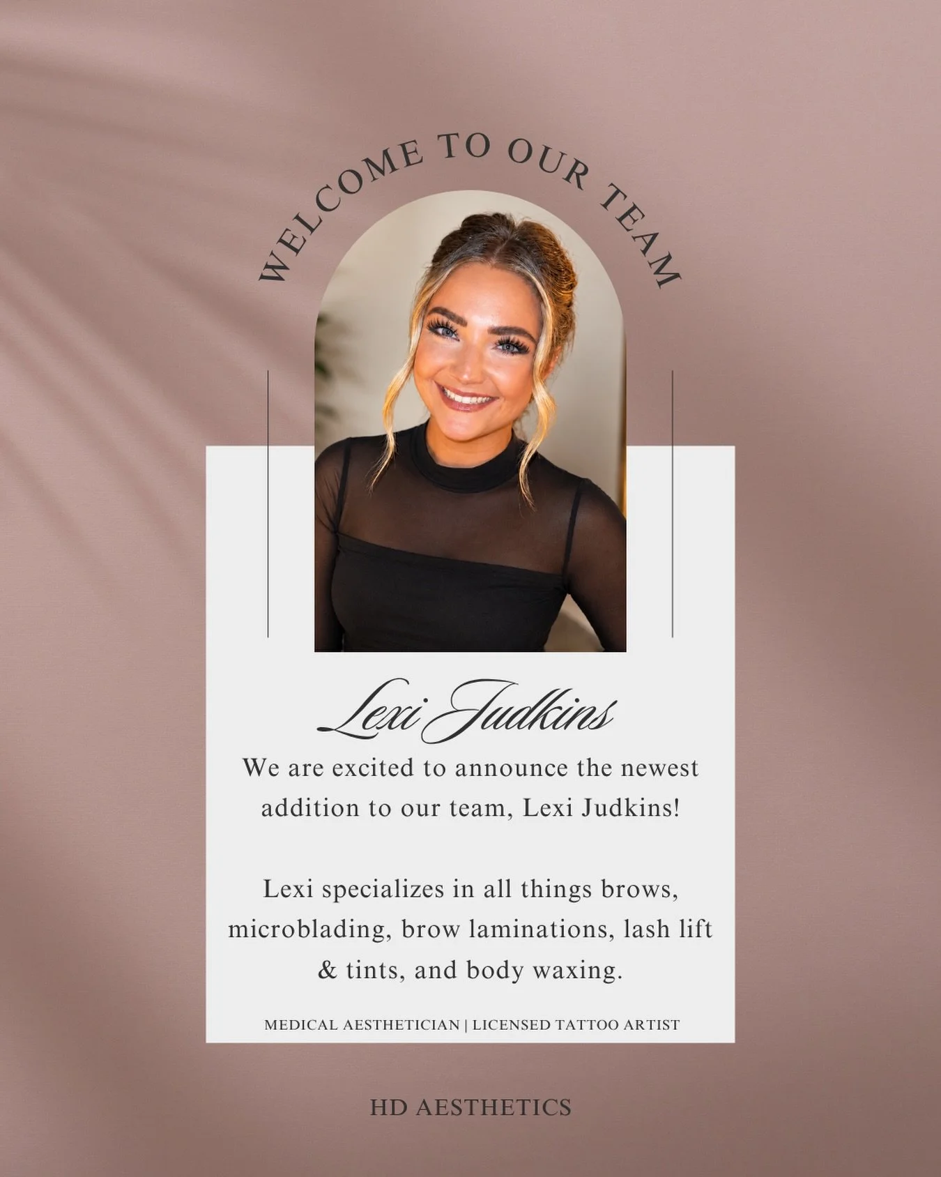 We are so excited to welcome Lexi to the HD Aesthetics team! Her books are now open! ✨🤍

Book Online 24/7
https://www.hdaestheticstn.com > Book Now
📞615-436-3696
🌐www.hdaestheticstn.com 
📍213 N Cumberland St 
Lebanon, TN 37087

#aestheticallyH