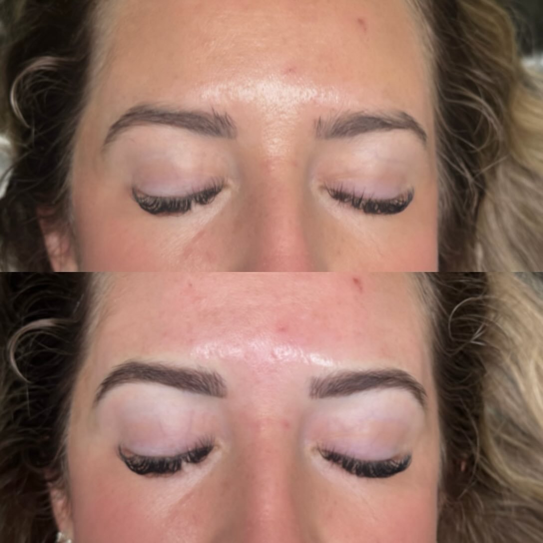 ✨ A little refresh goes a long way! ✨

Good brows don&rsquo;t need to be completely redone every time&hellip; sometimes they just need a little love! 🤎

This beautiful before &amp; after shows the difference a 9&ndash;12 month microblading color boo