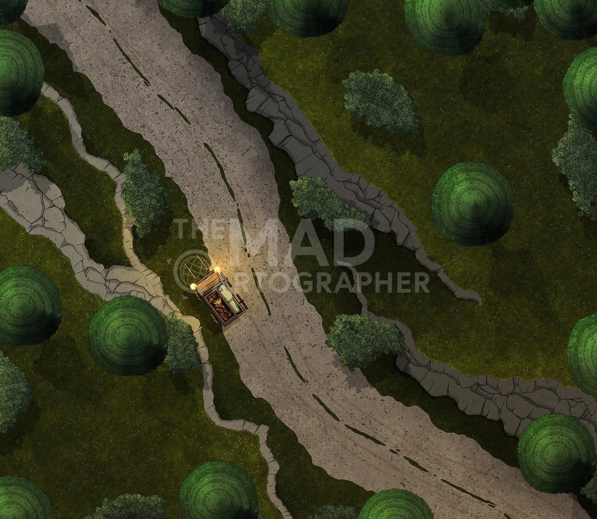 ⭐ VASILI'S ABANDONED WAGON | 23x20 | A seemingly deserted wagon concealing clues to its owner's true identity. [🌓 Night & Day Variants] [🪑 Asset Variants]