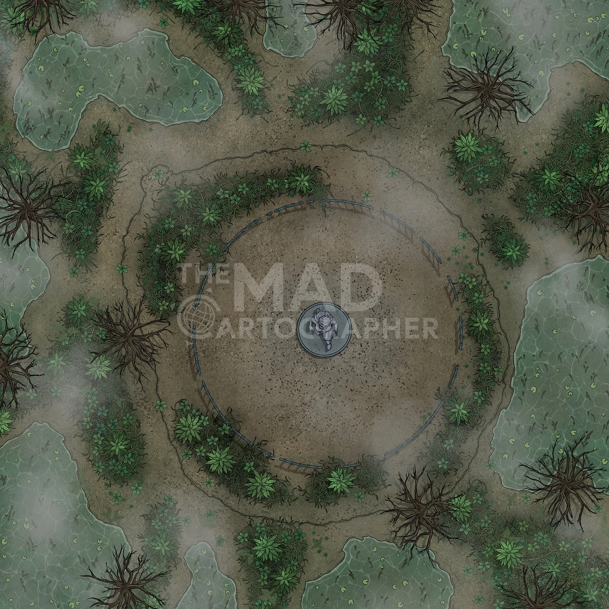 ⭐ MARINA STATUE (BEREZ) | 15x15 | A lonely monument commemorating a woman whose fate changed Barovia forever. [🌓 Night & Day Variants]