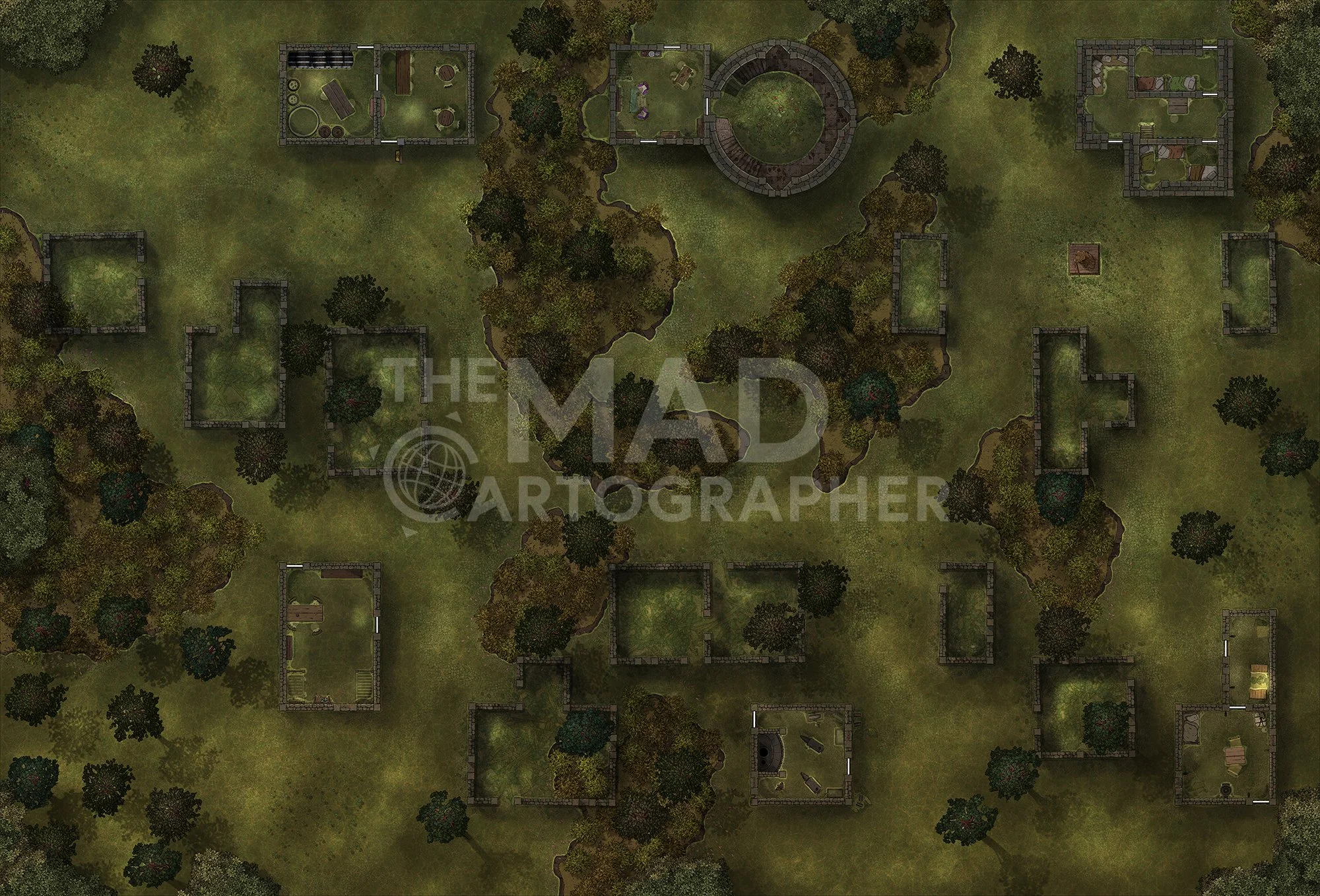 ⭐ VILLAGE OF BEREZ | 56x38 | A drowned settlement cursed for defying Strahd long ago. [🌓 Night & Day Variants] [🏨 Multi-floor Map]