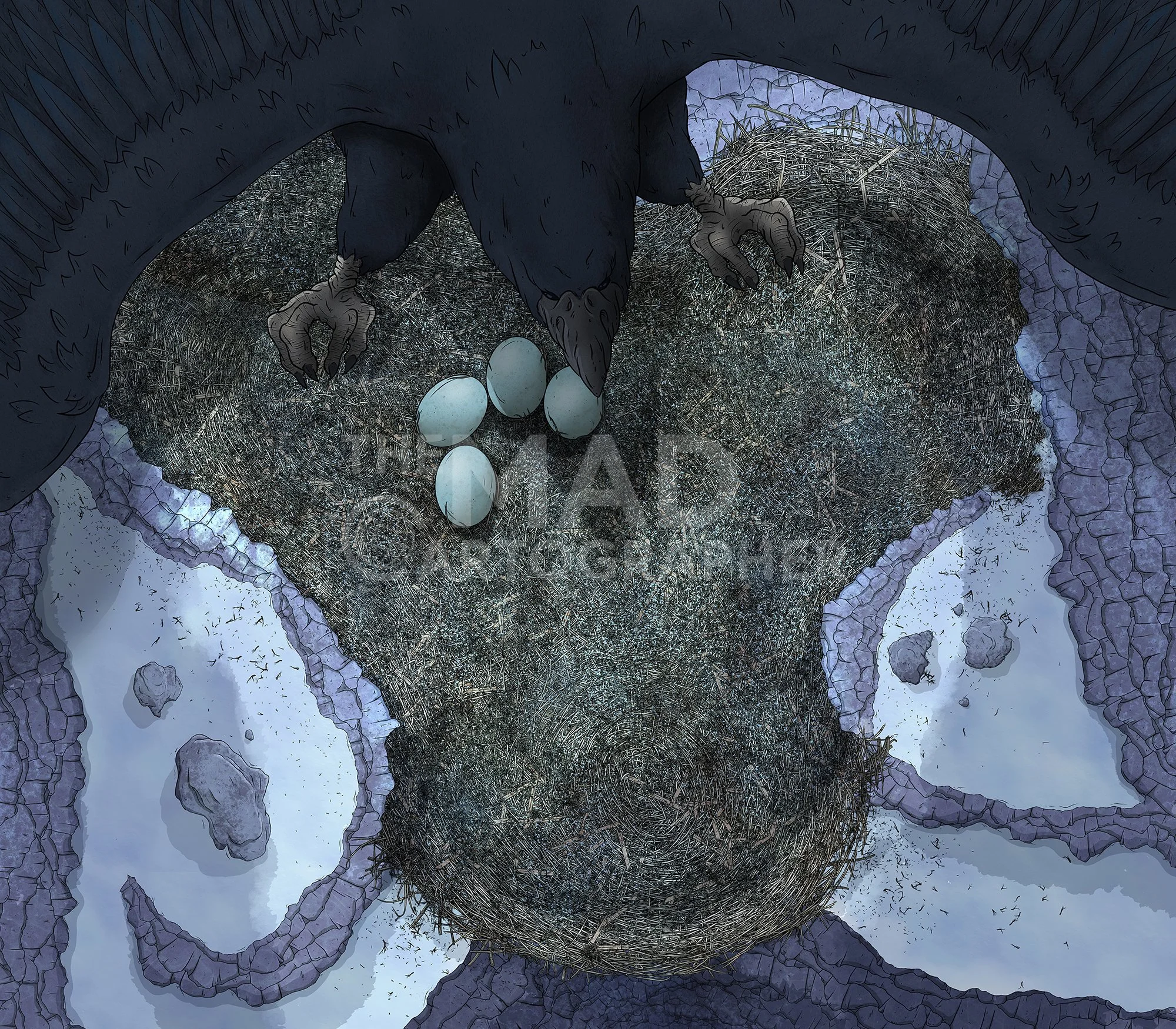 ⭐ MT GHAKIS ROC NEST | 40x35 | A windswept aerie where colossal predators watch the peaks below. [🌓 Night & Day Variants] [🪑 Asset Variants]