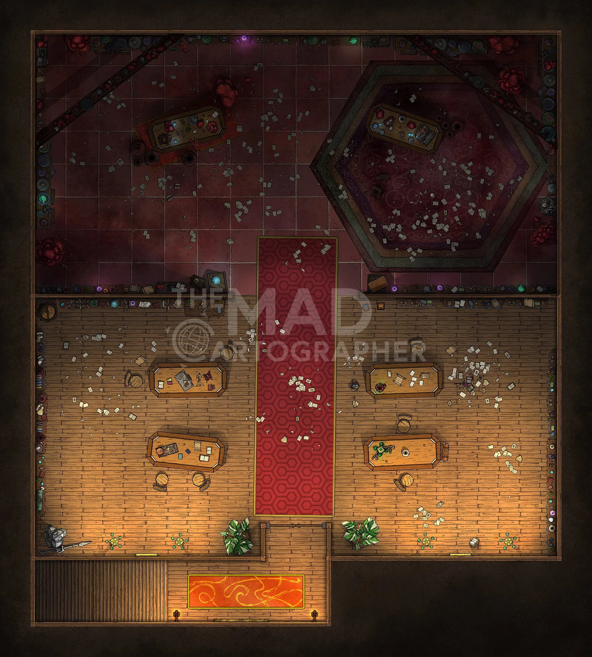 ARCHIVIST'S OFFICE | 18x20 | An office has been plunged into increasing darkness to accommodate the strange new occupant. 