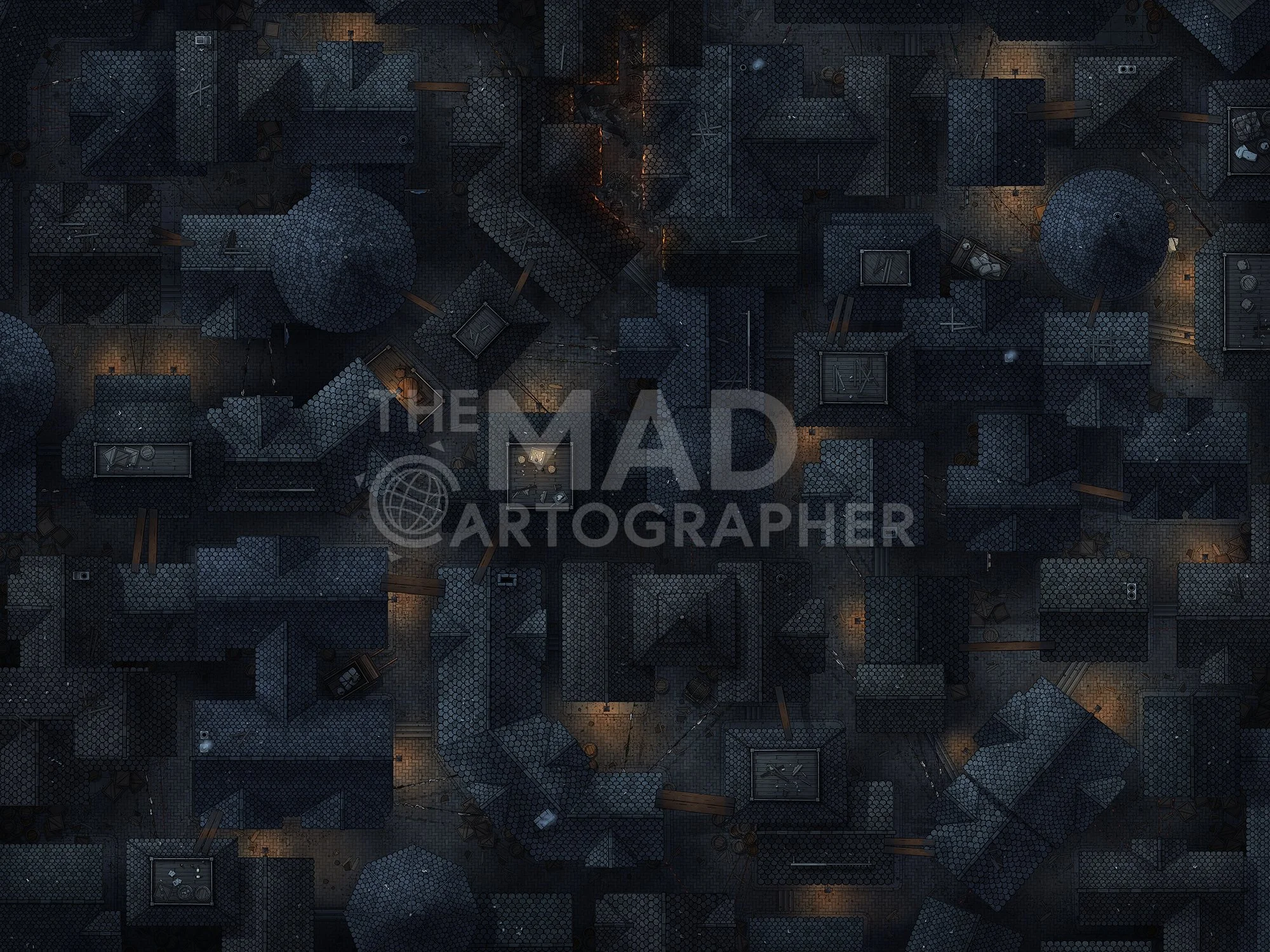 THE SHADES | 40x30 | A sprawling urban district of dangerous alleyways, cut-throat encounters, and shady corners. [🌓 Night & Day Variants]