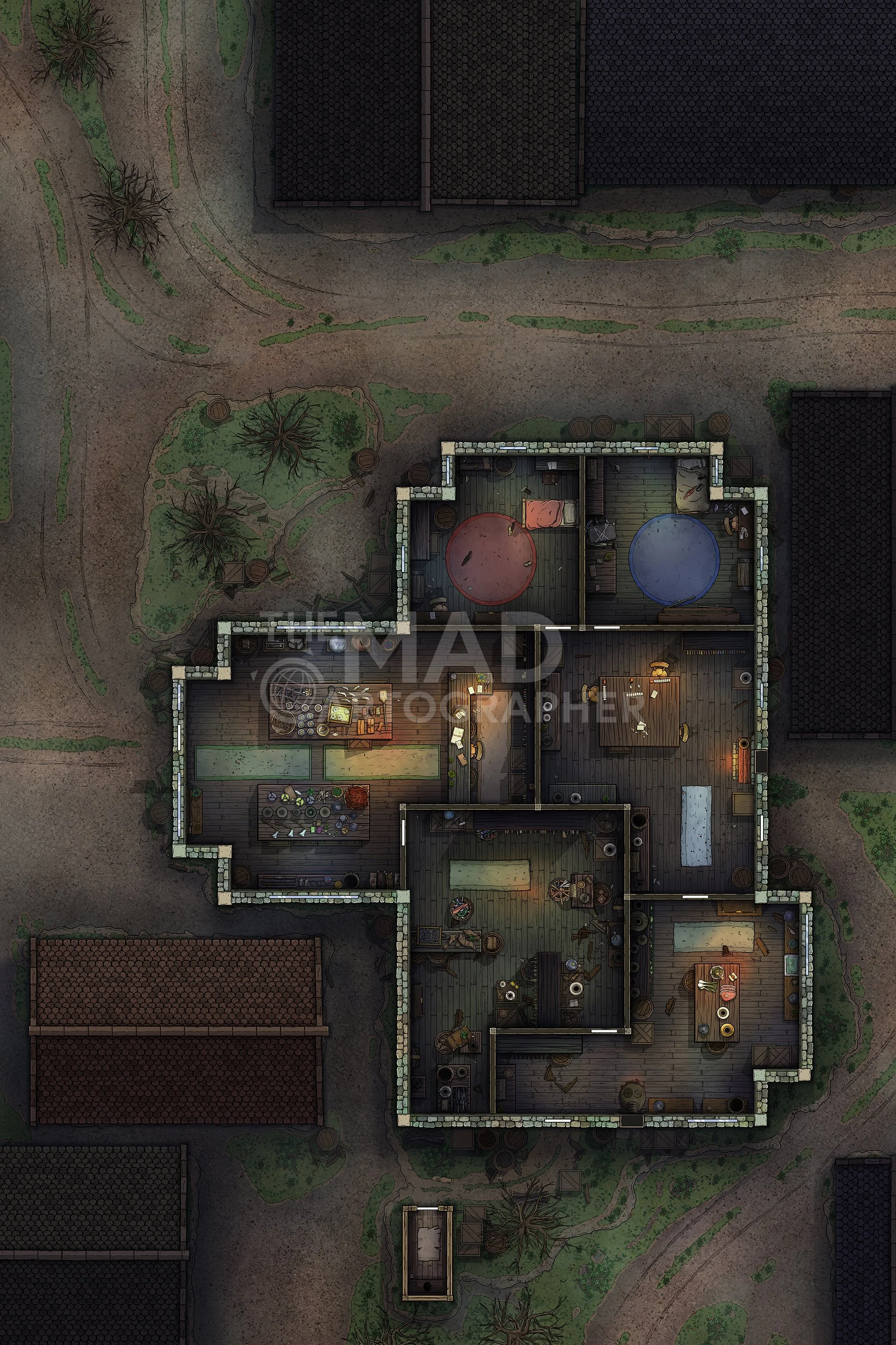 ⭐ BILDRATH'S MERCENTILE (BAROVIA) | 20x30 | An overpriced general store exploiting Barovia’s desperate residents. [🌓 Night & Day Variants]