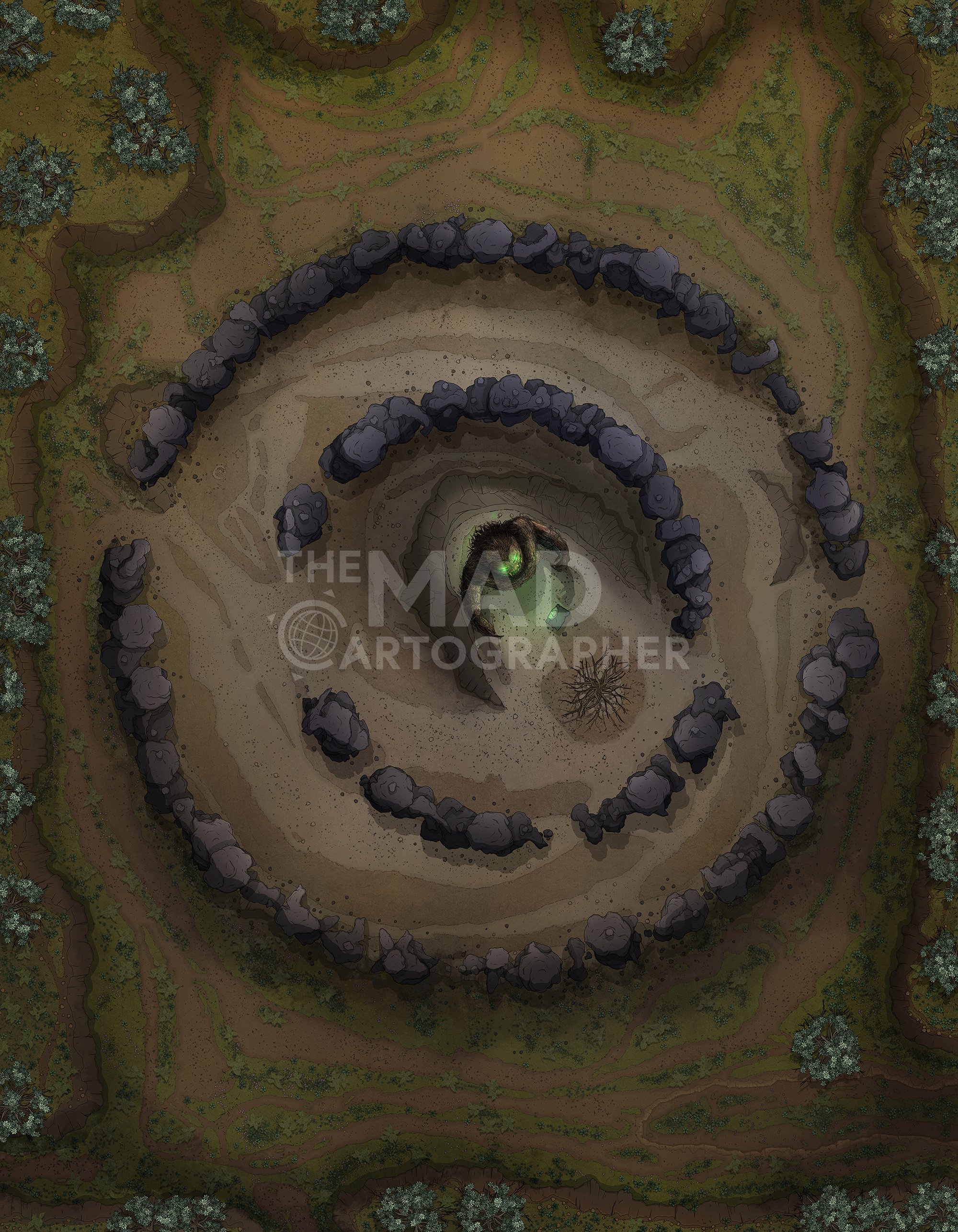 [FREE] YESTERHILL | 35x45 | A storm-swept druidic hill where ancient rituals threaten the valley below. [🌓 Night & Day Variants] [🏨 Multi-floor Map] [🪑 Asset Variants]