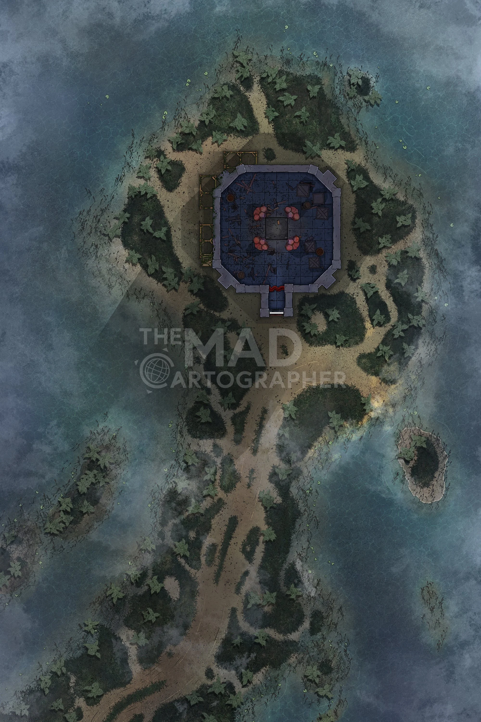 [FREE] VAN RICHTEN'S TOWER | 20x30 | An isolated wizard’s tower filled with strange defenses and forgotten knowledge. [🌓 Night & Day Variants] [🏨 Multi-floor Map] [🪑 Asset Variants]