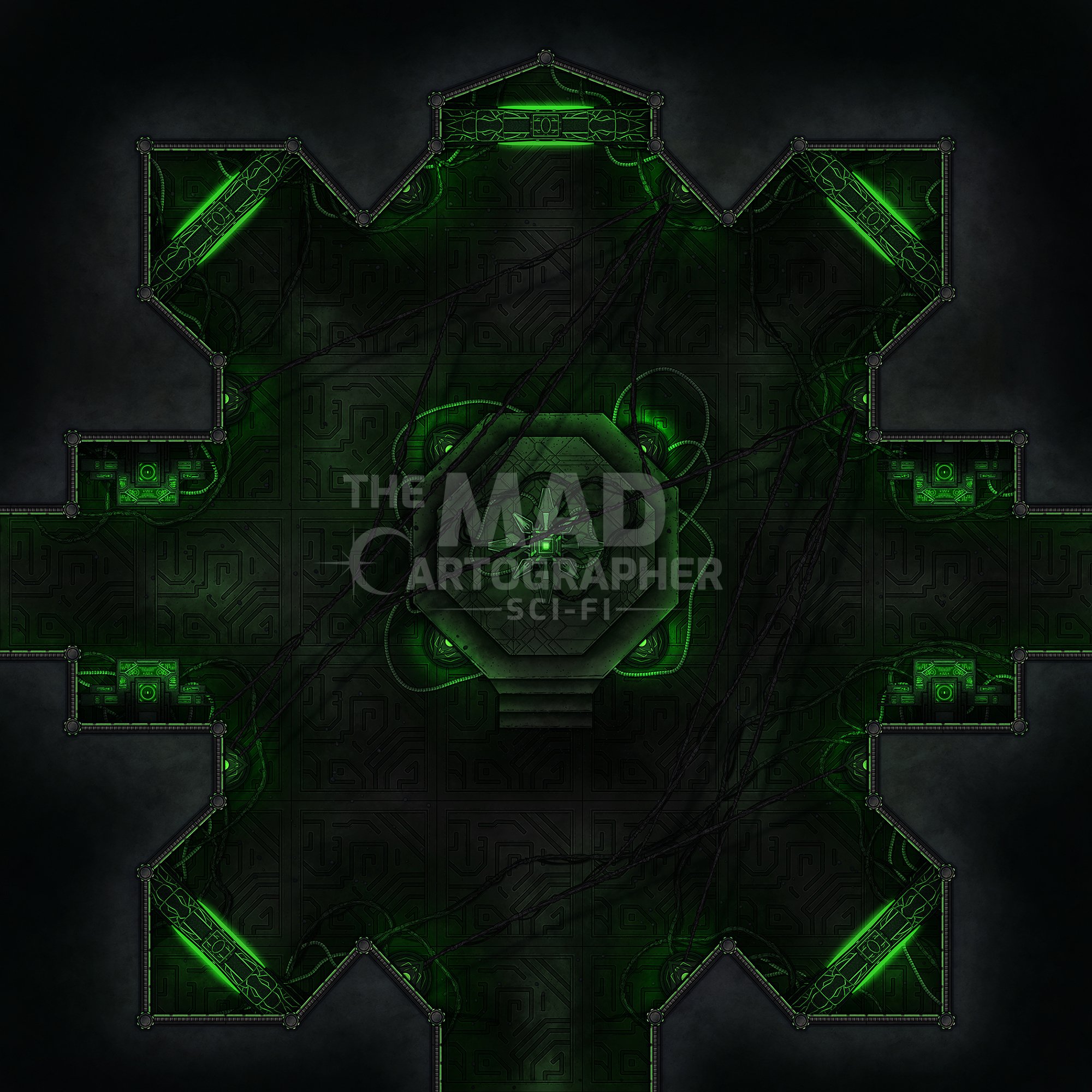 PORTAL HUB | 15x15 | A teleportation nexus of advanced portal hubs, used for crossing unfathomable distances across space in mere moments. [🪑 Asset Variants]