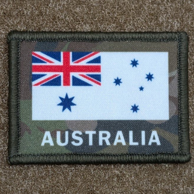 'AUSTRALIA' Naval ensign, green cam