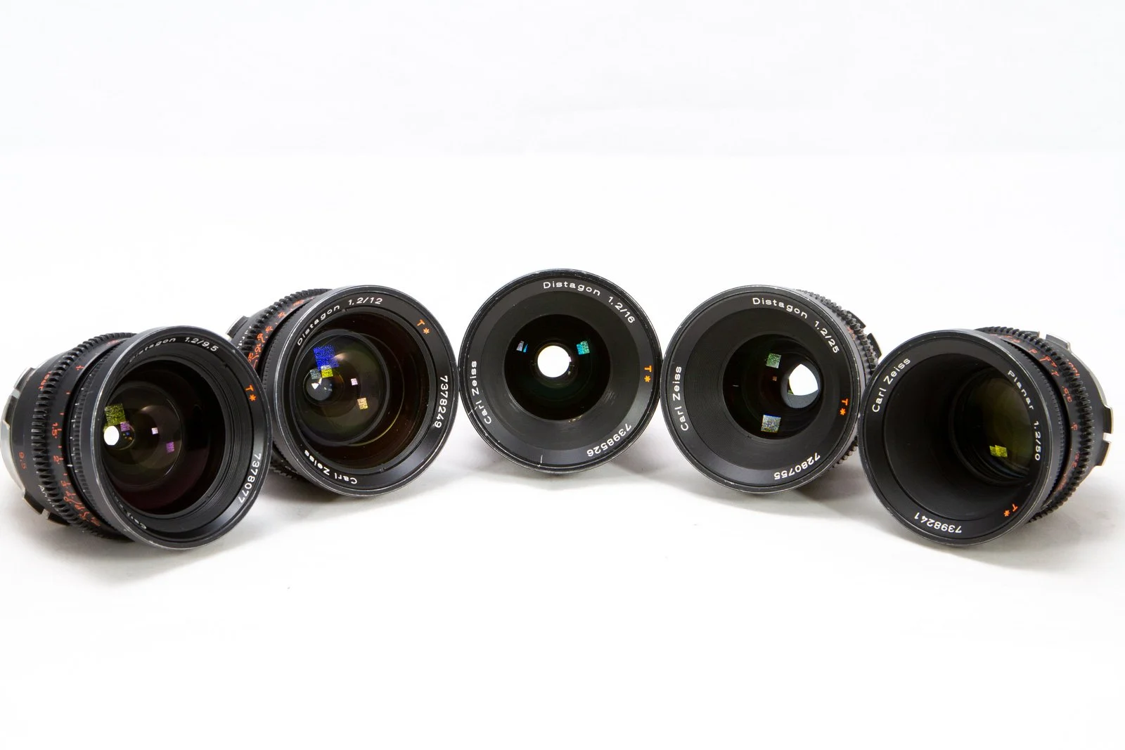 Zeiss Super Speed S16 Prime Lenses (PL)
9.5, 12, 25, 35, 50 (All T1.3)