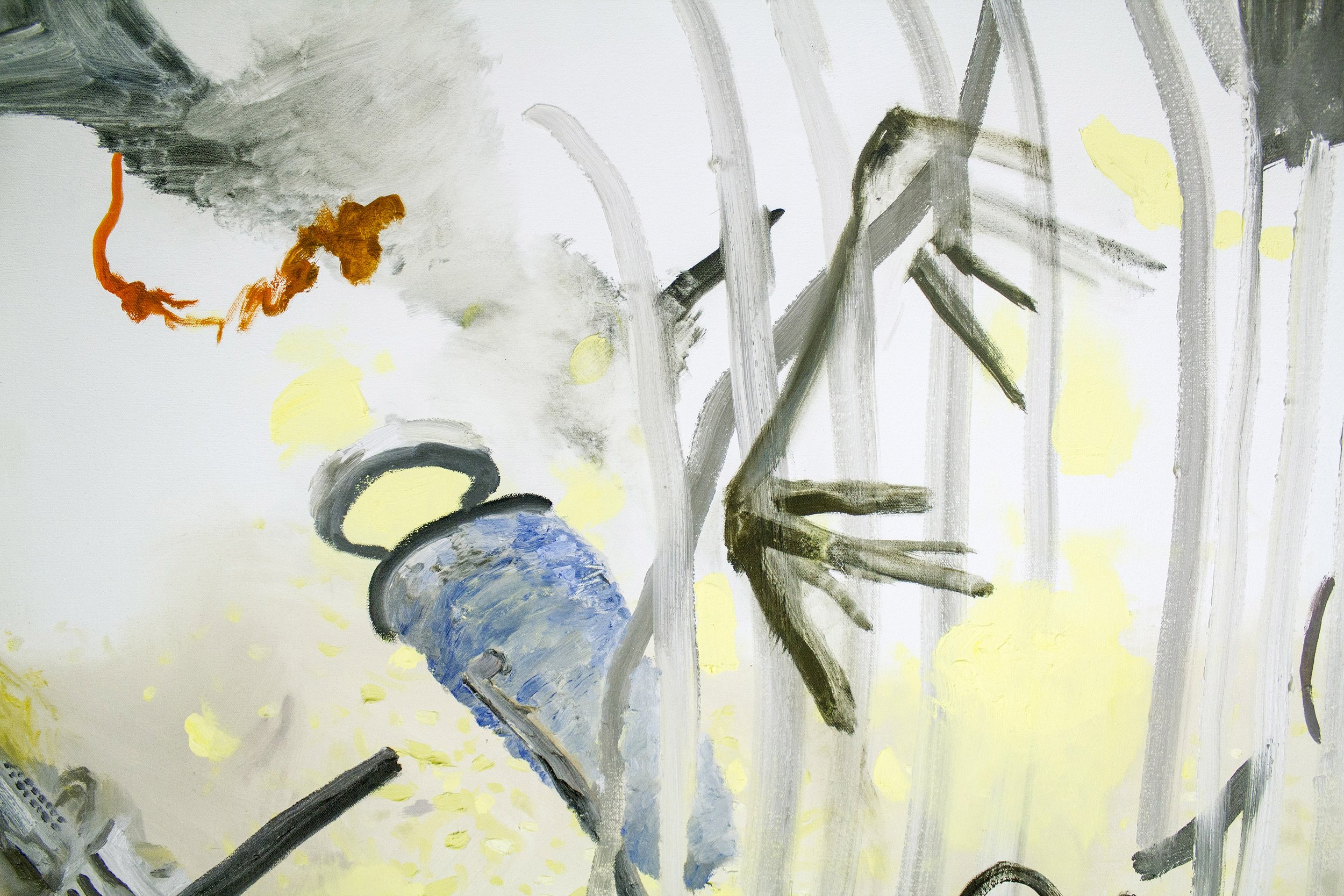 Michael Nauert's Abstract Nature Painting with thick paint and bright colors