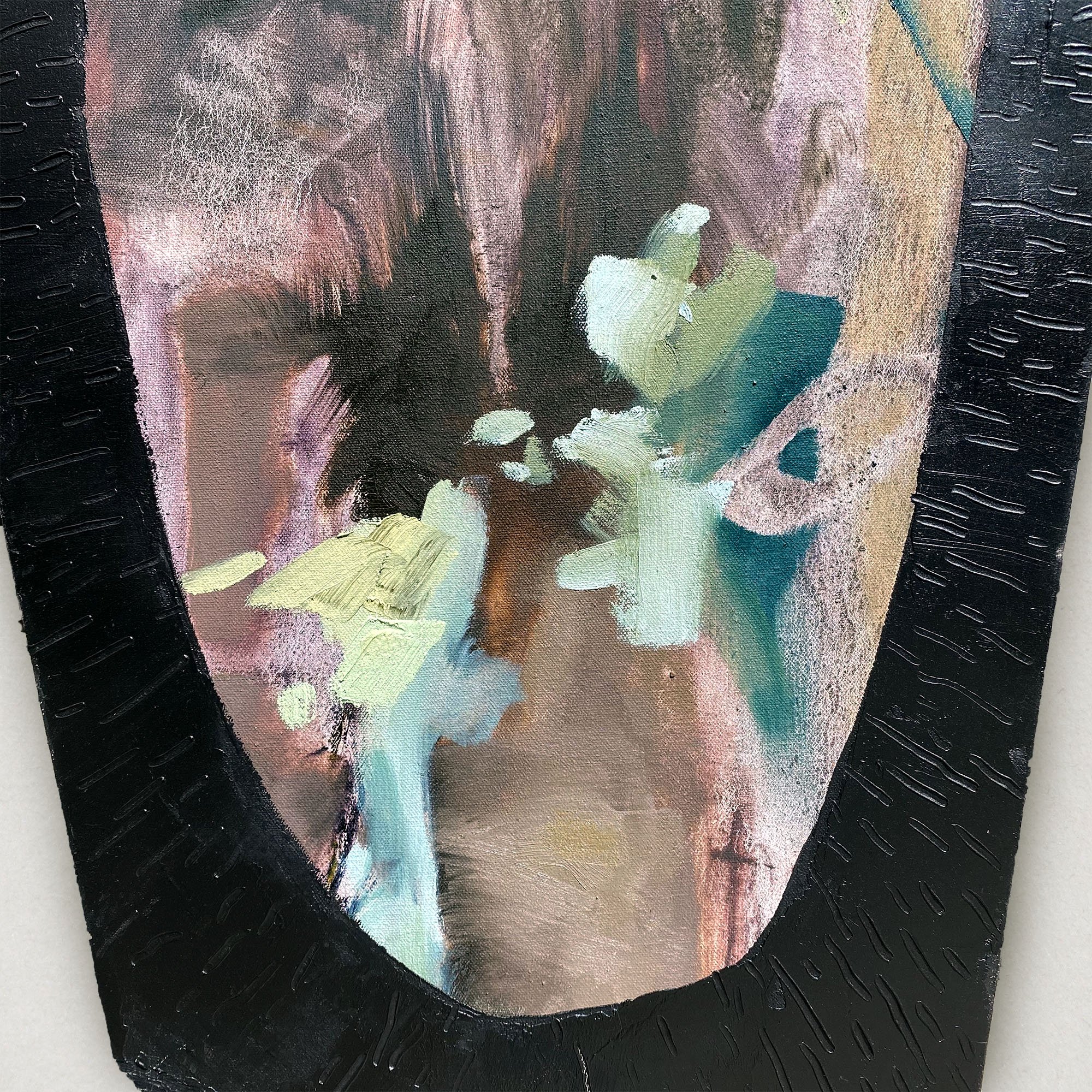Michael Nauert's Abstract Nature Painting with thick paint and bright colors