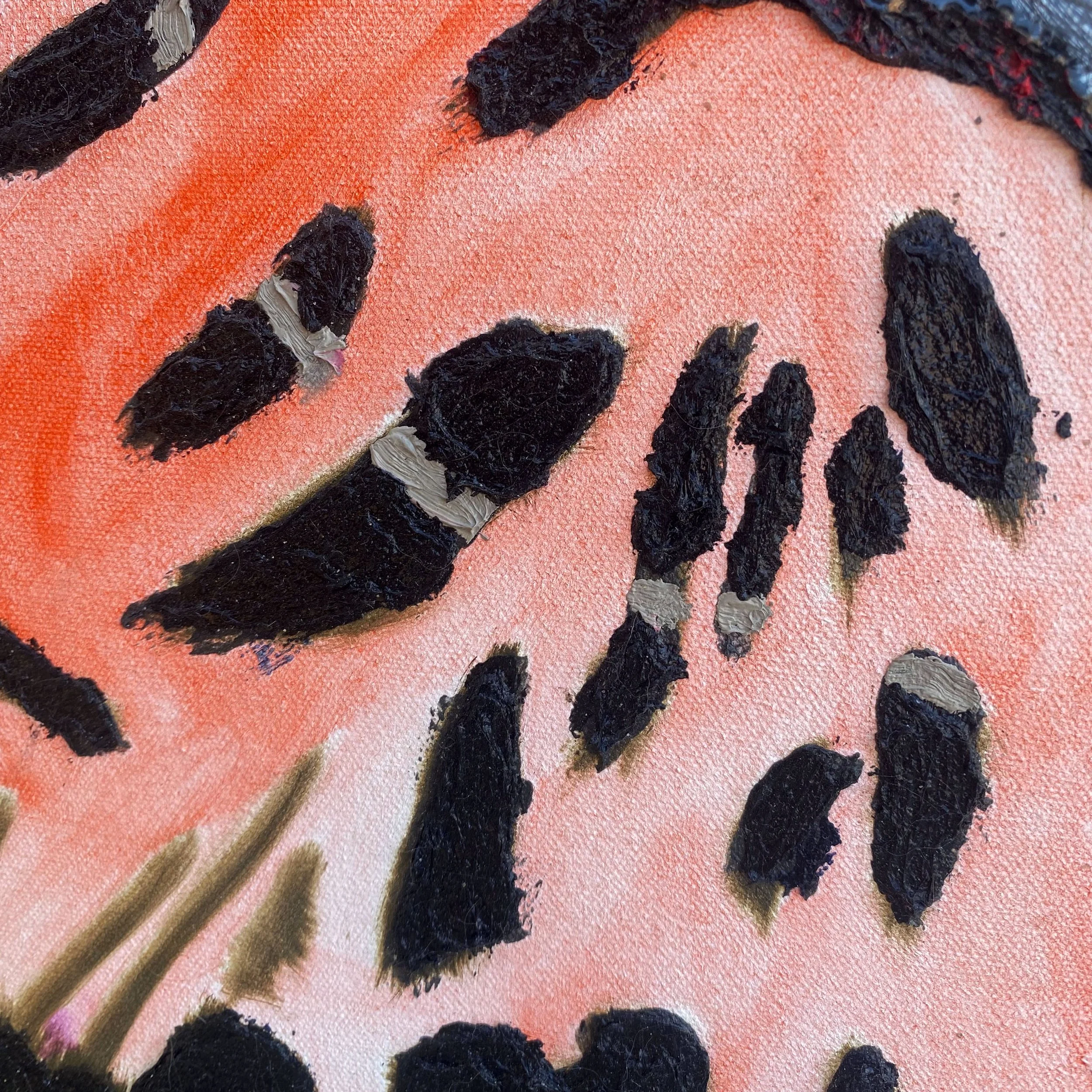 Michael Nauert's Abstract Nature Painting with thick paint and bright colors