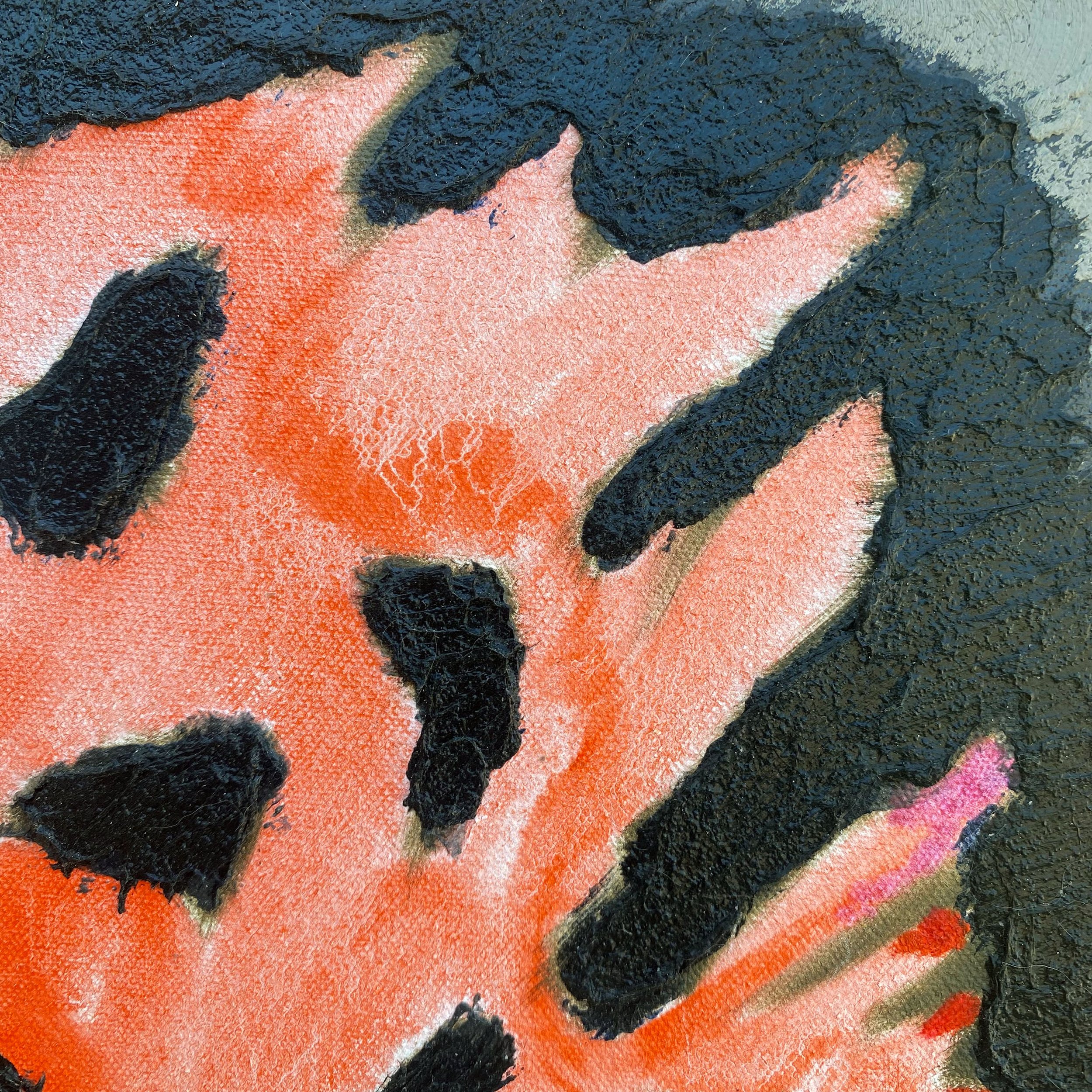 Michael Nauert's Abstract Nature Painting with thick paint and bright colors