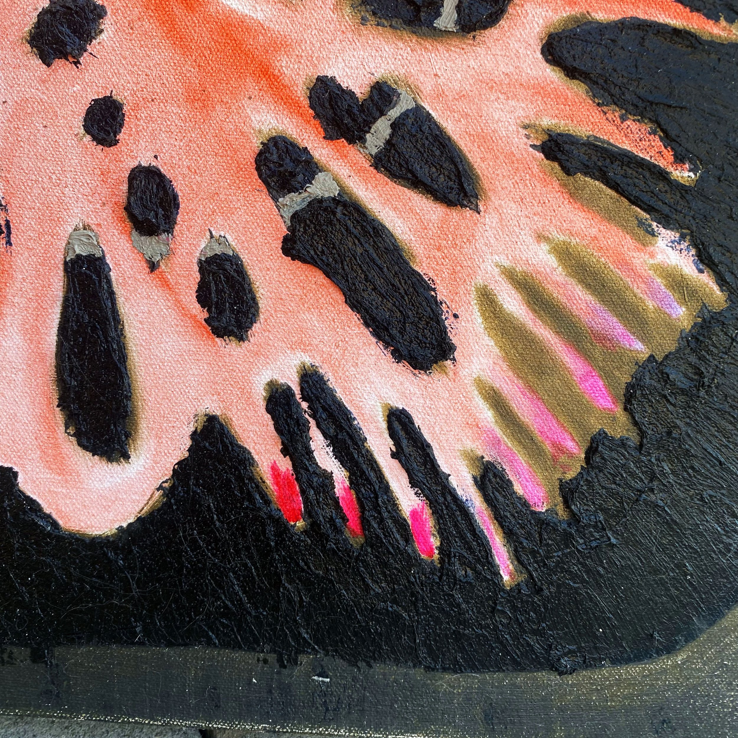 Michael Nauert's Abstract Nature Painting with thick paint and bright colors