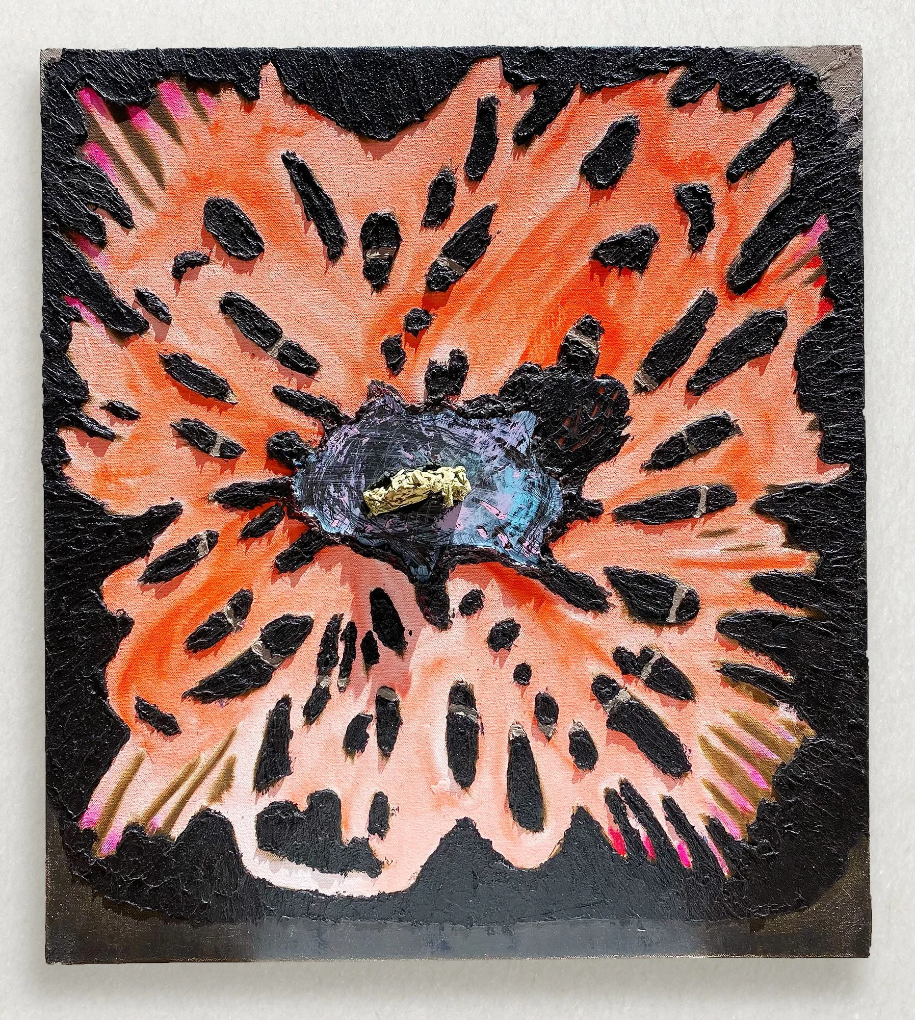 Michael Nauert's Abstract Nature Painting with thick paint and bright colors