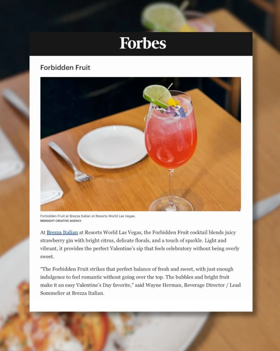 The Forbidden Fruit 🌹 a special cocktail for a special weekend
.
@brezzalv captured by Midnight Creative featured in @forbes
