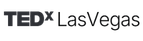 TEDxLasVegas logo with a black background and stylized text.