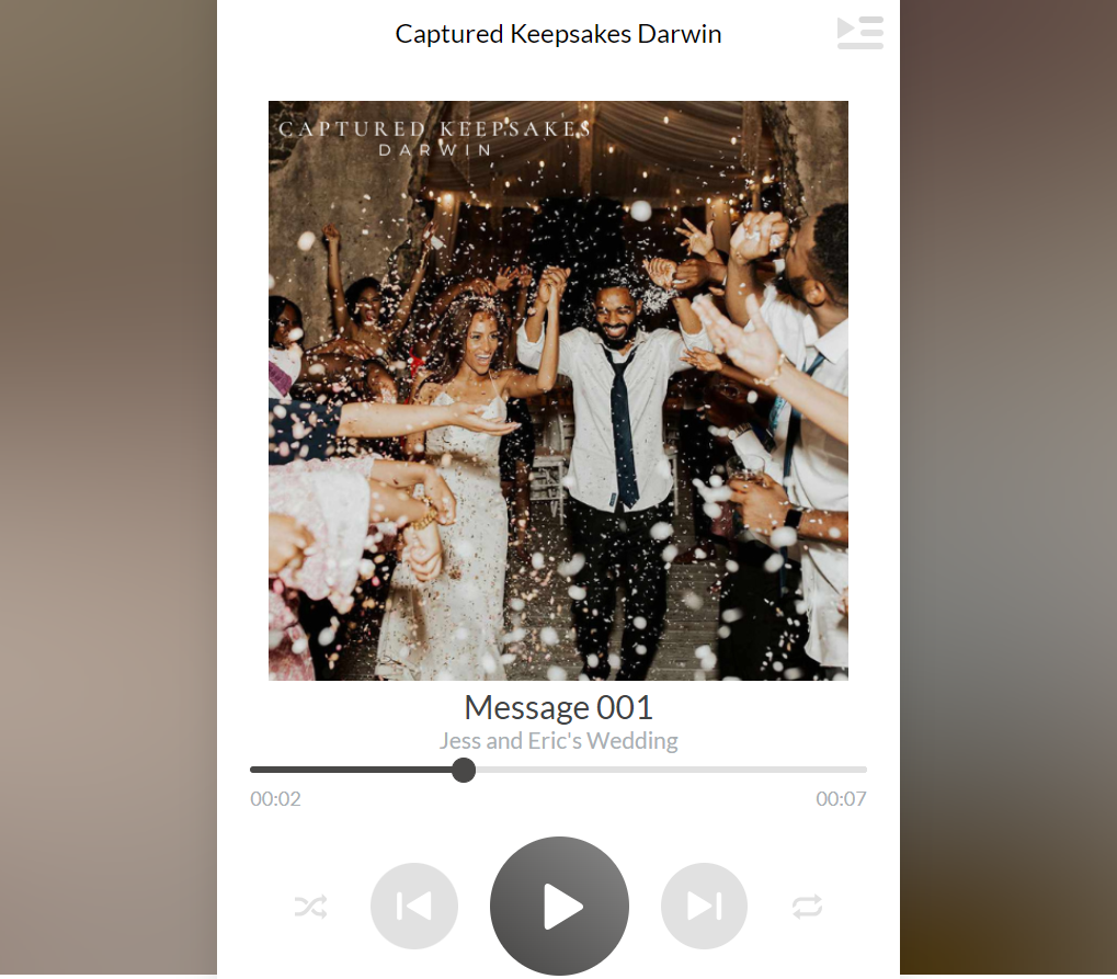 Private Audio Gallery Player