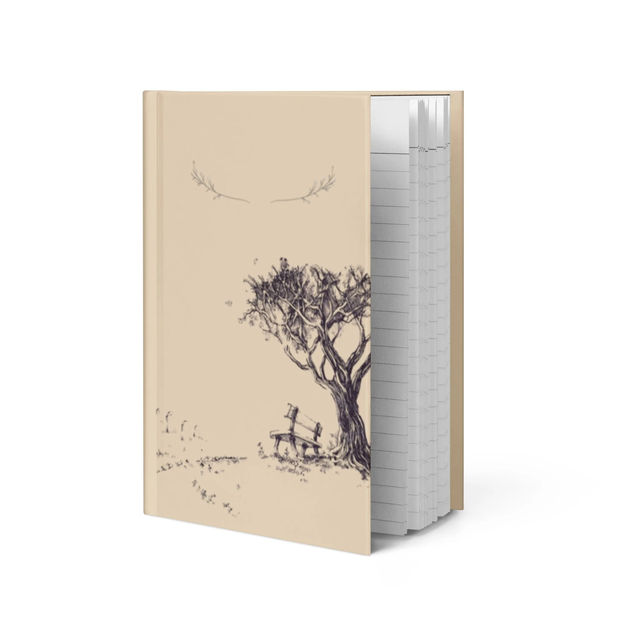 Locked Tree Hardcover Journal (Light Brown)