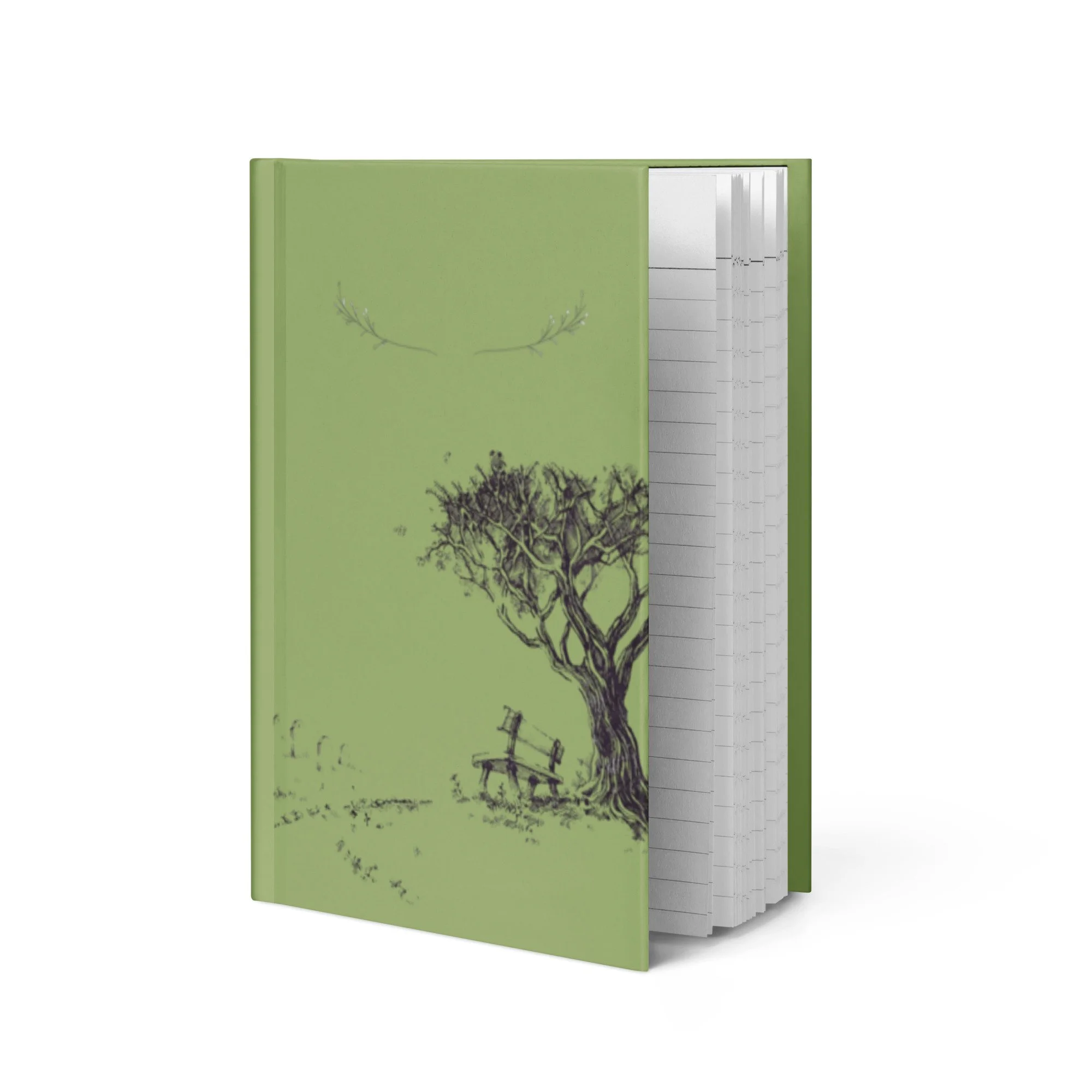 Locked Tree Hardcover Journal (Olive Green)