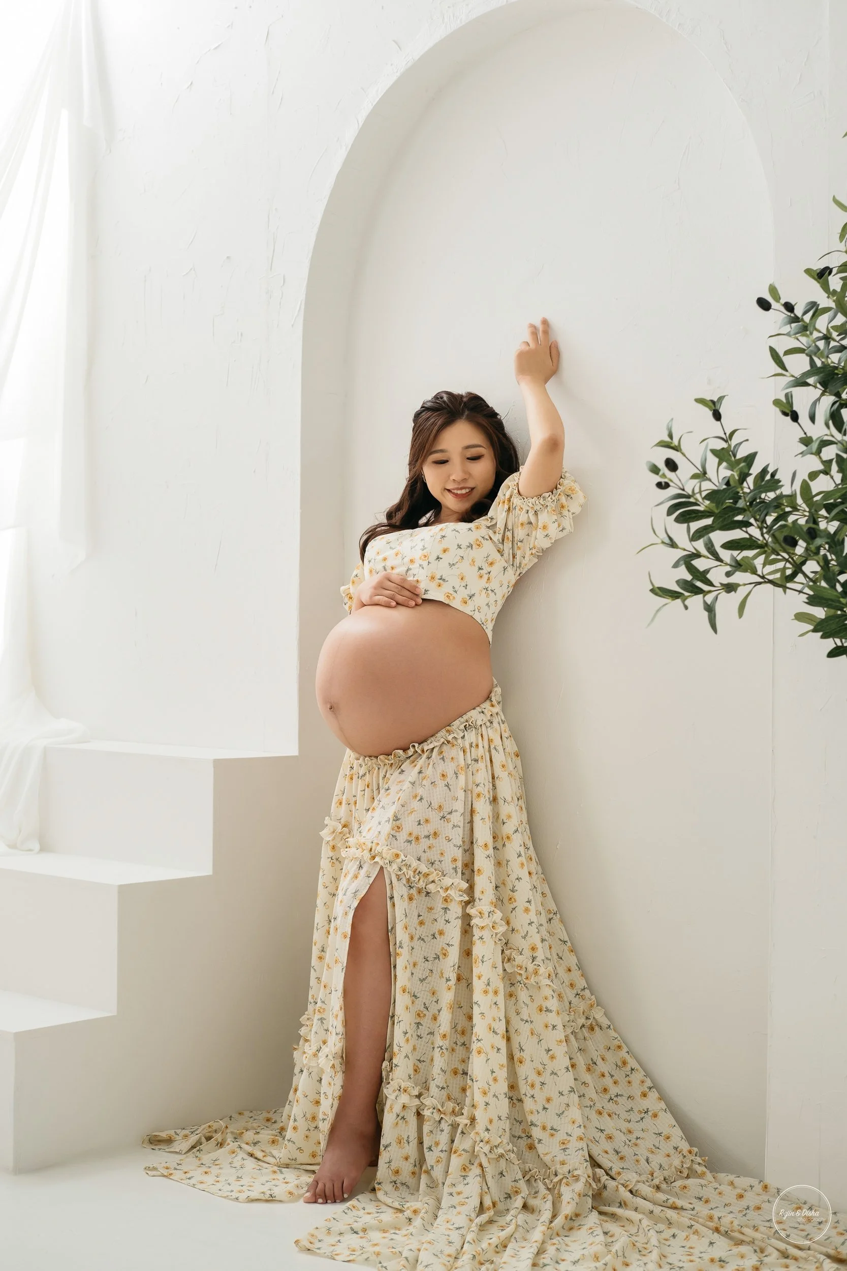 classic maternity photoshoot studio singapore