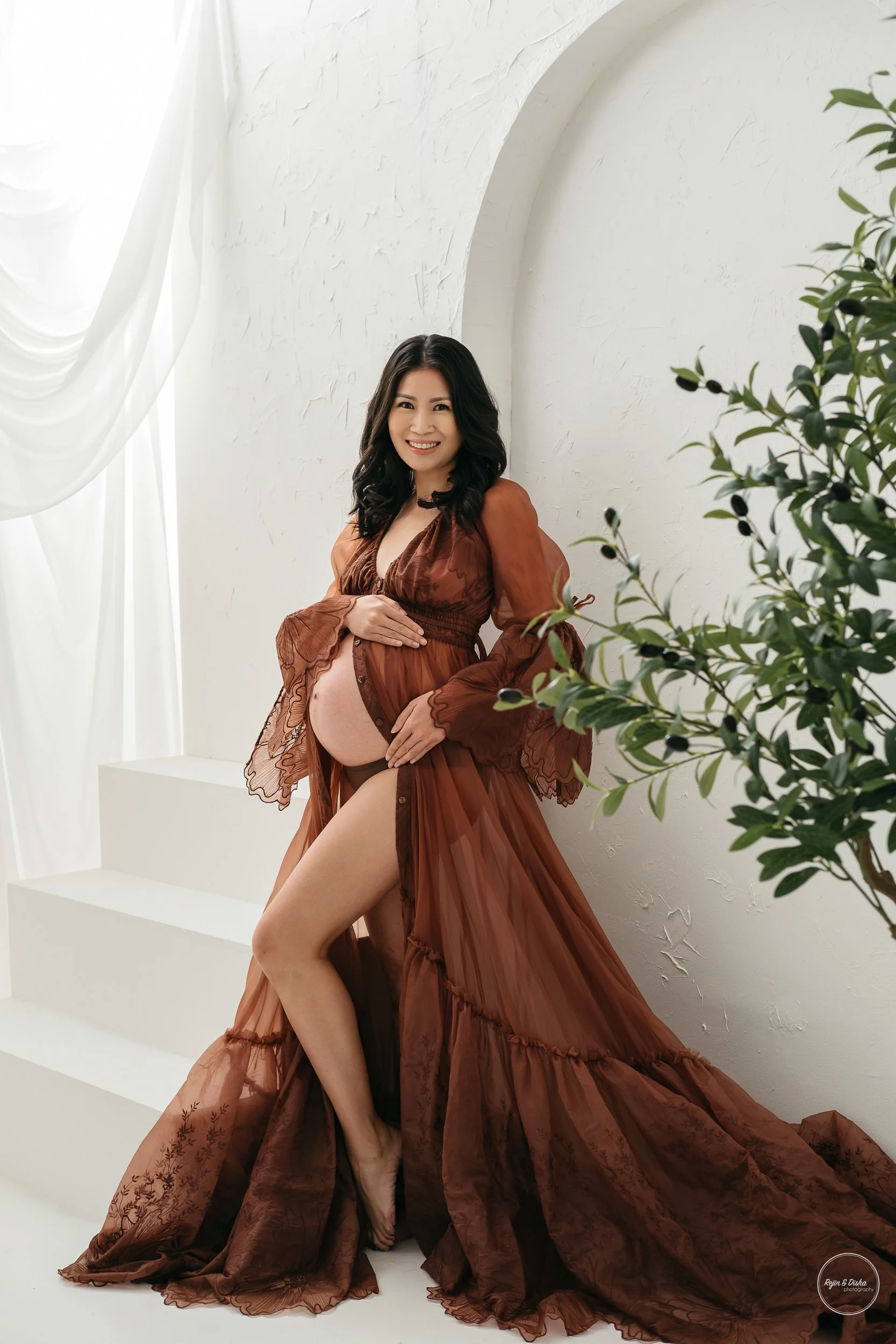 classic maternity photoshoot studio singapore