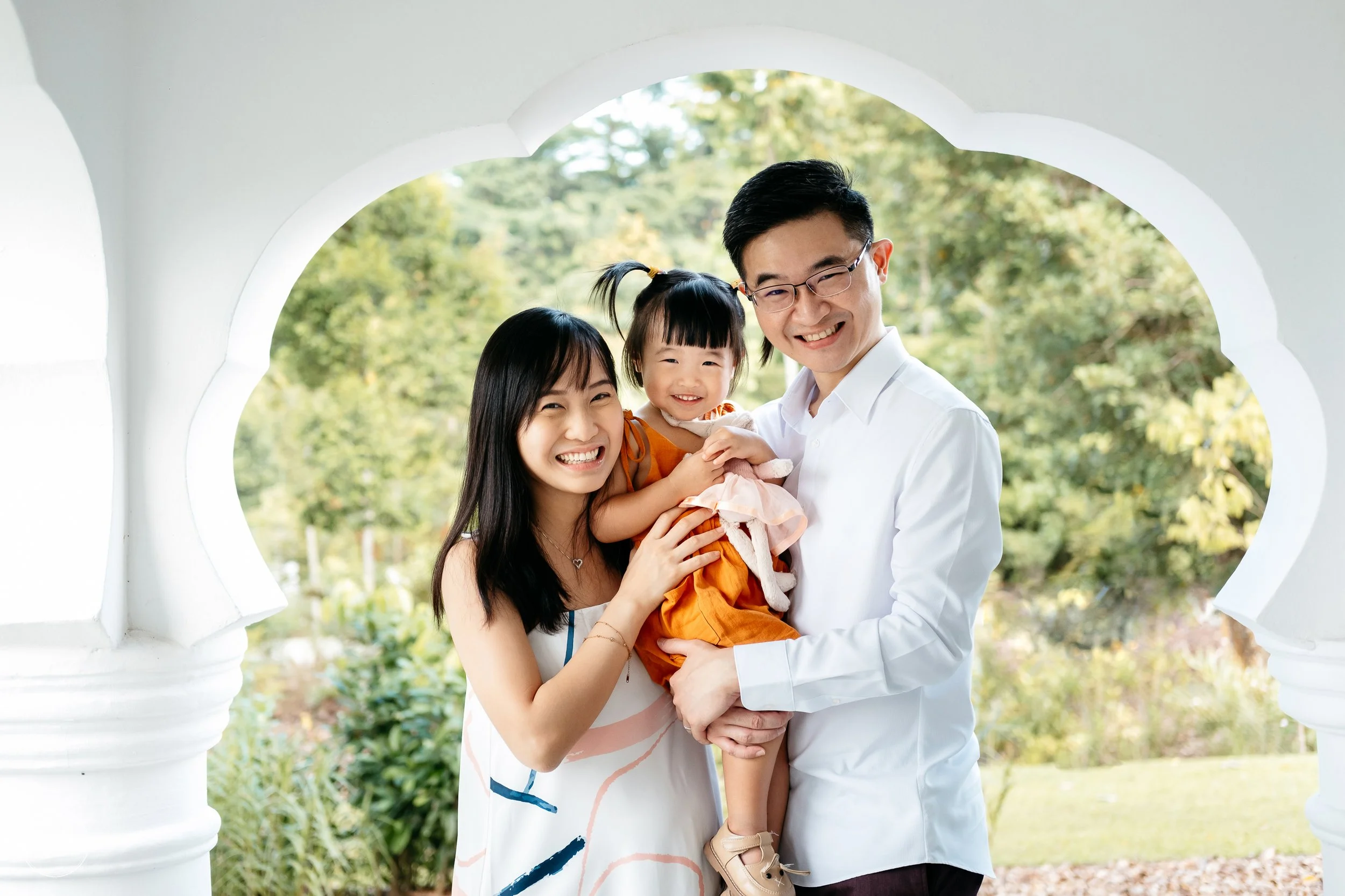 Family photoshoot outdoor Singapore Botanic gardens marina bay gardens by the bay