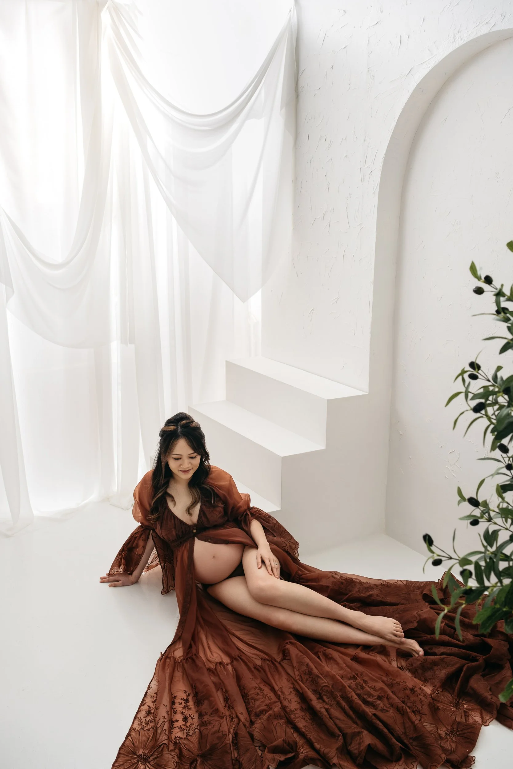 classic maternity photoshoot studio singapore