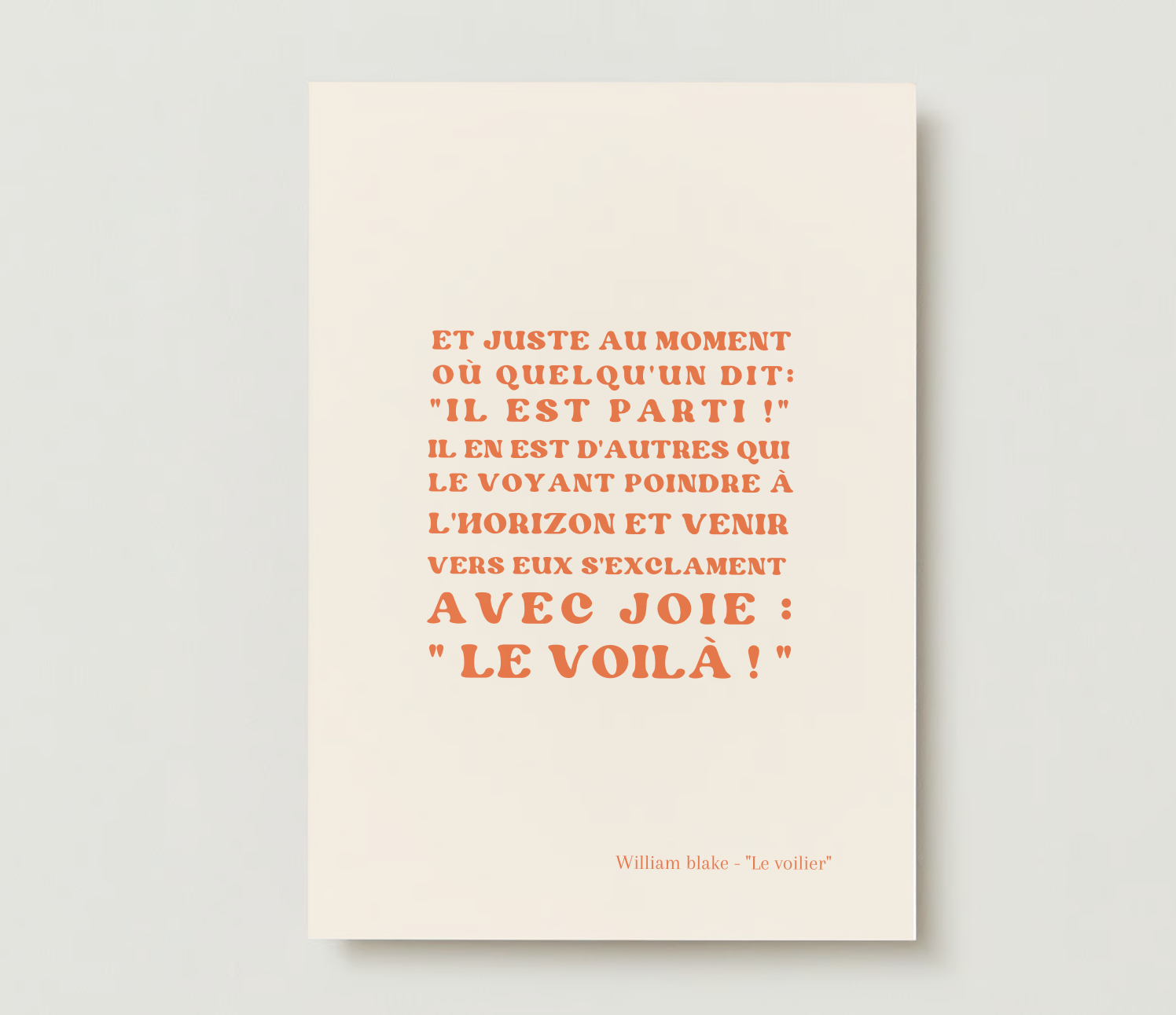 Carte de Remerciements "Le voilà"