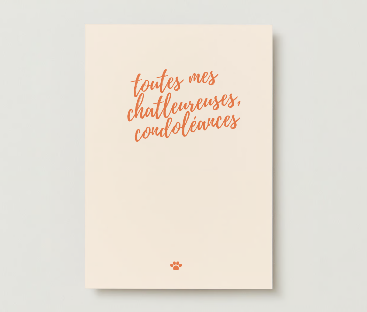 Carte Condoléances Chatleureuses