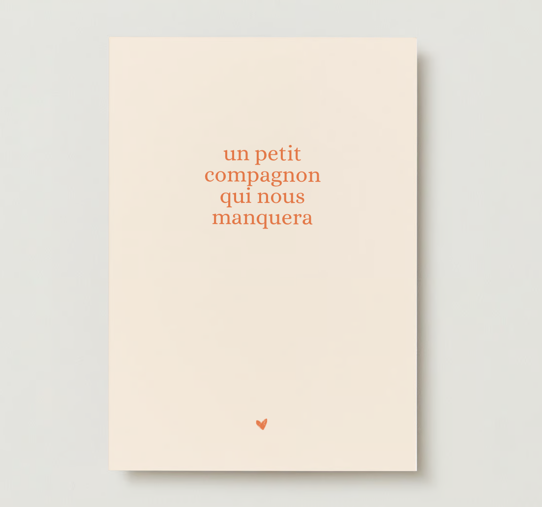 Carte Condoléances Animal de compagnie