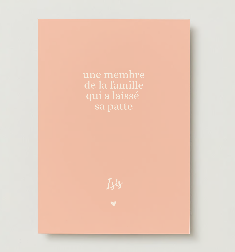 Carte Condoléances Personnalisée Chien Chat - Complice