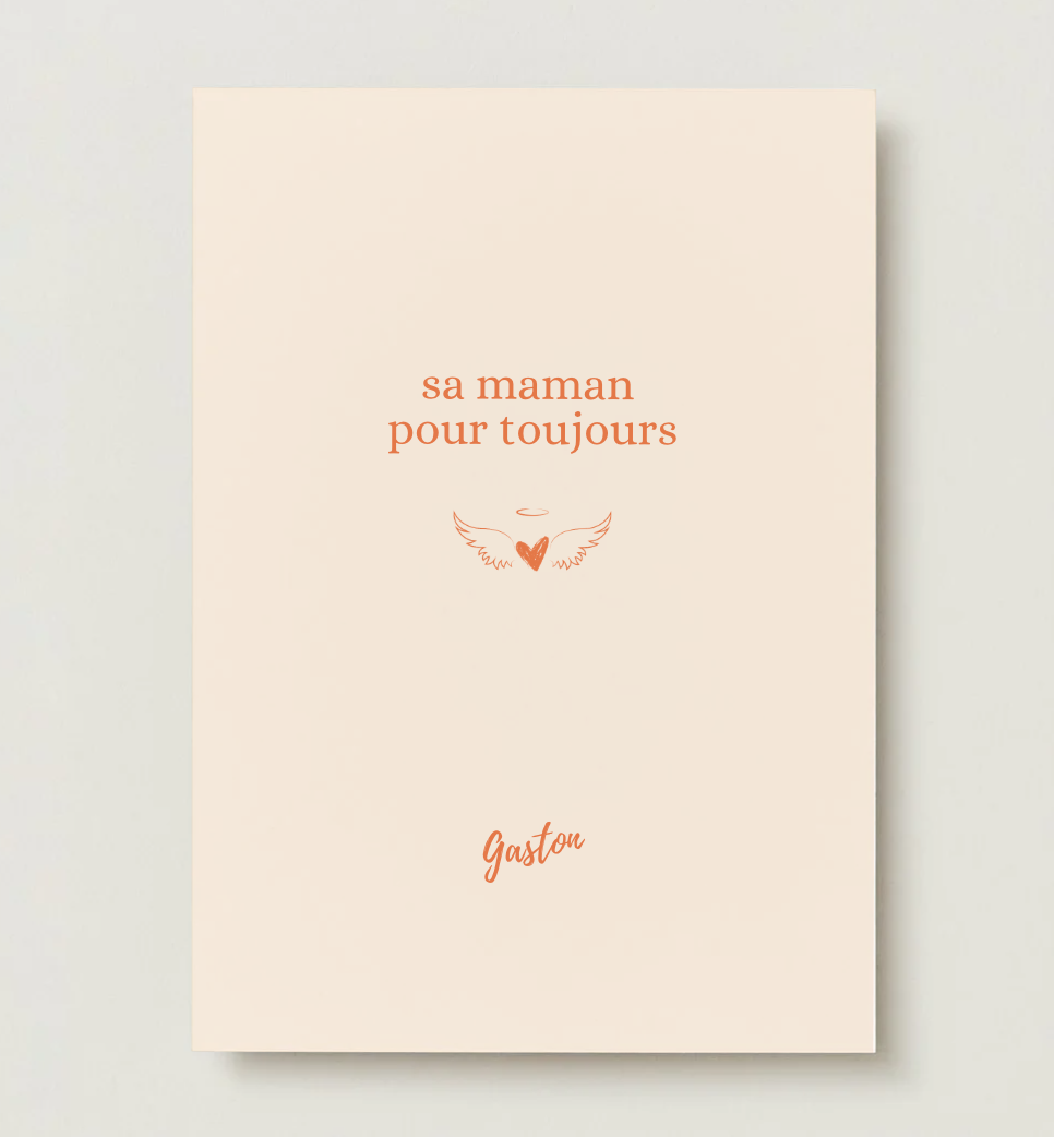 Carte 1 sa maman pour toujours + Prénom