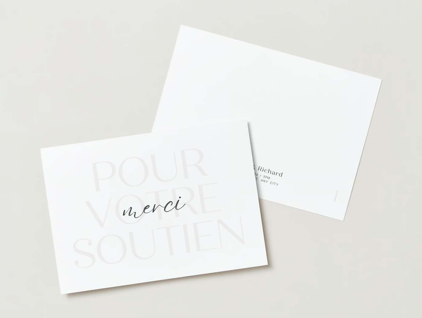 Carte de Remerciements "Grand Soutien"
